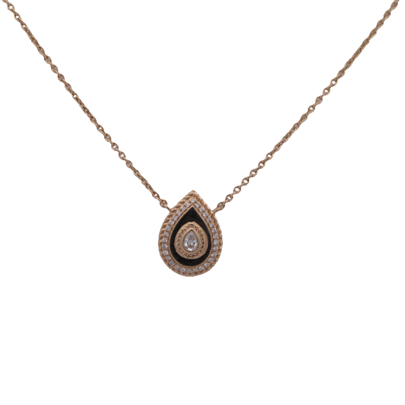 Pear Shaped Diamond Necklace