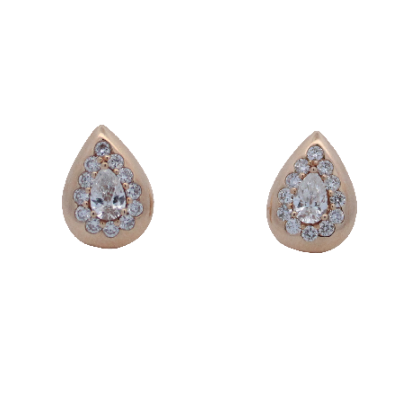 Pear Shaped Diamond Earrings