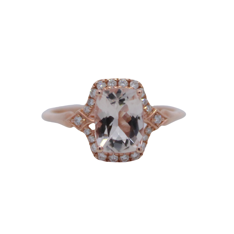 Morganite And Diamond Ring