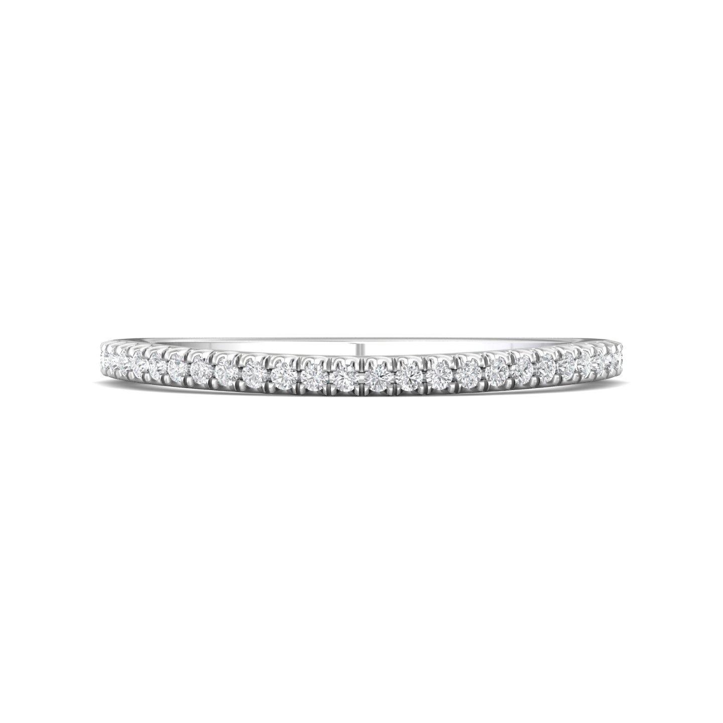 18K White Gold Wedding Band