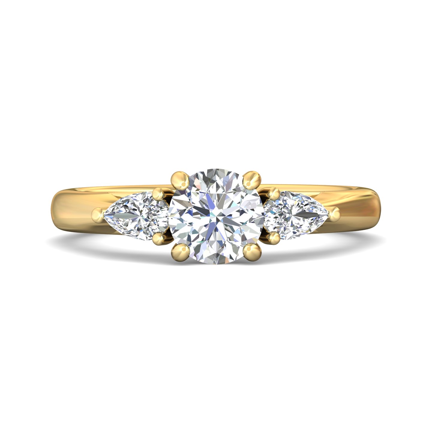 14k white gold round diamond engagement ring