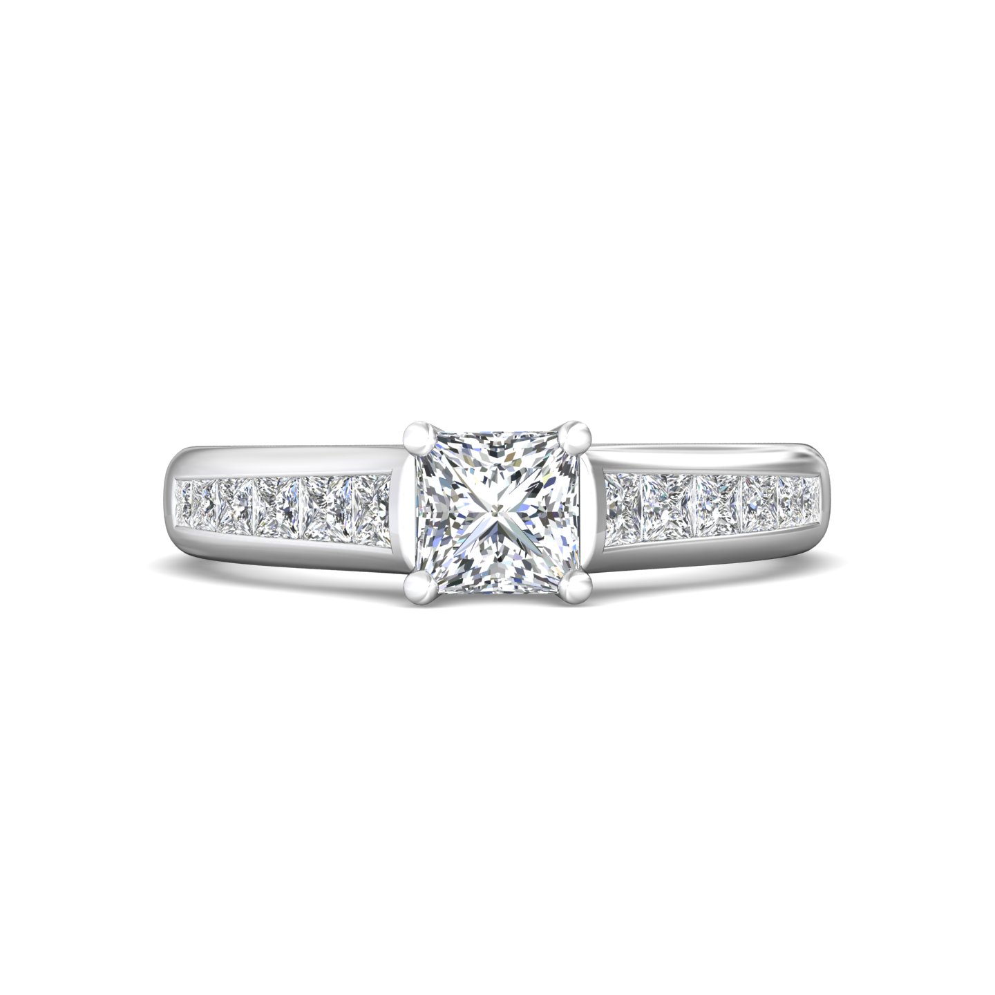 14k rose gold princess diamond engagement ring