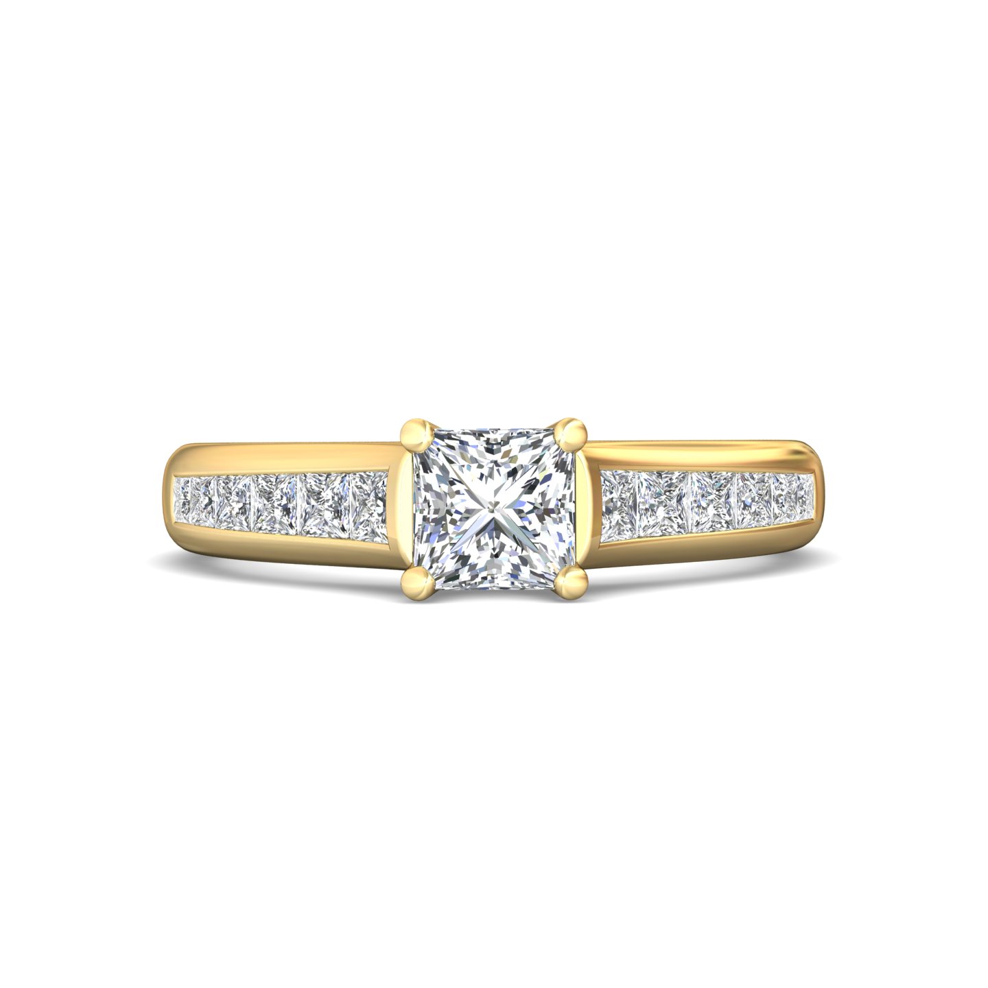 14k rose gold princess diamond engagement ring