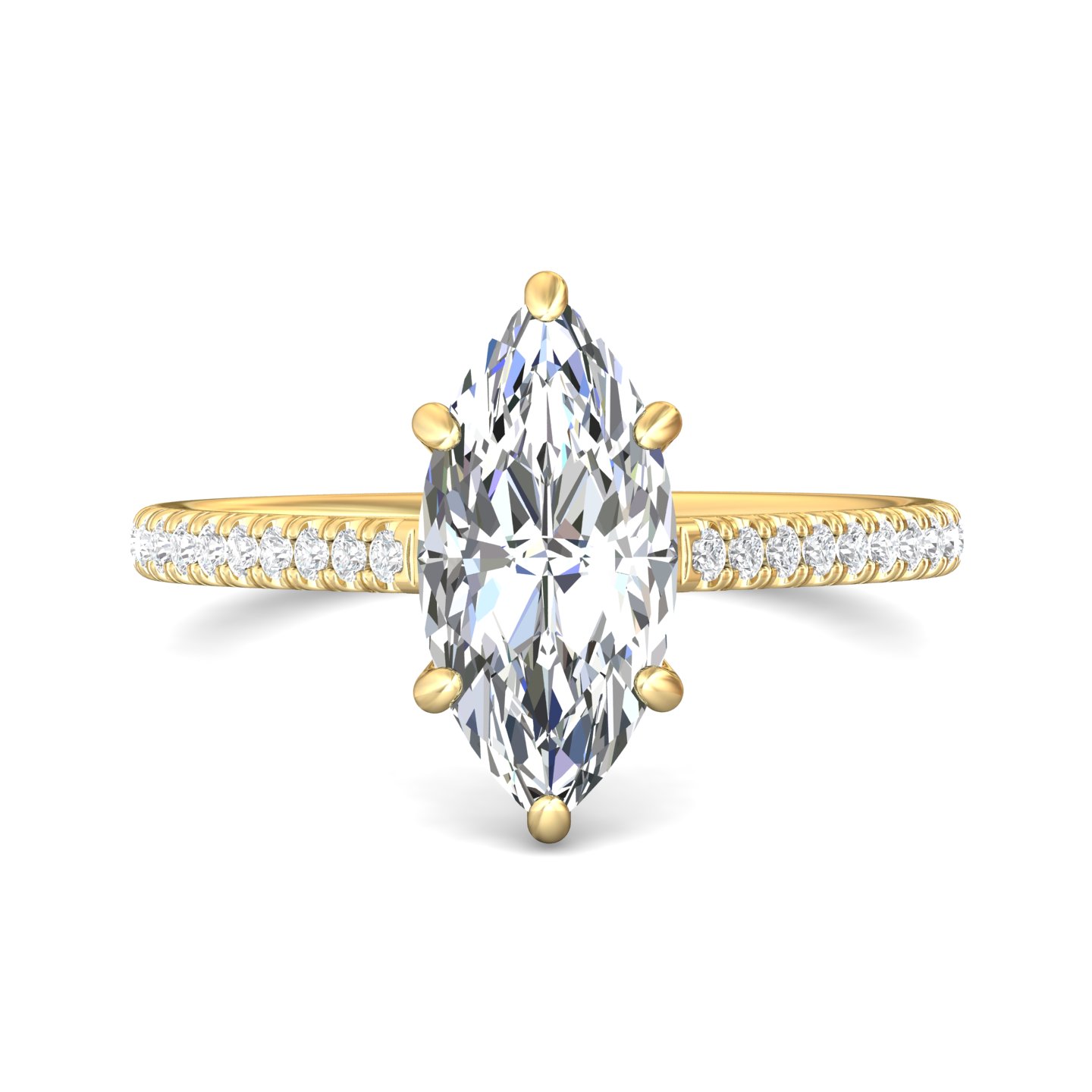 14k rose gold marquise diamond engagement ring