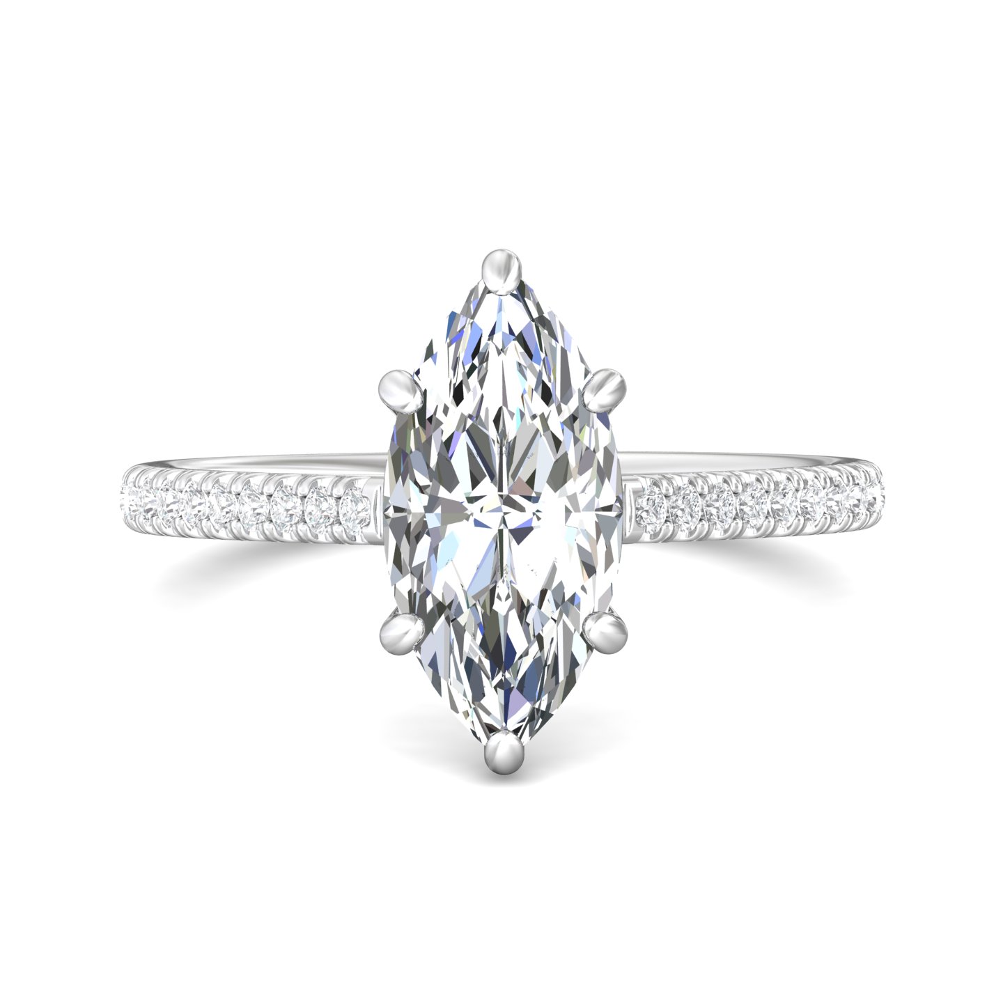 14k rose gold marquise diamond engagement ring