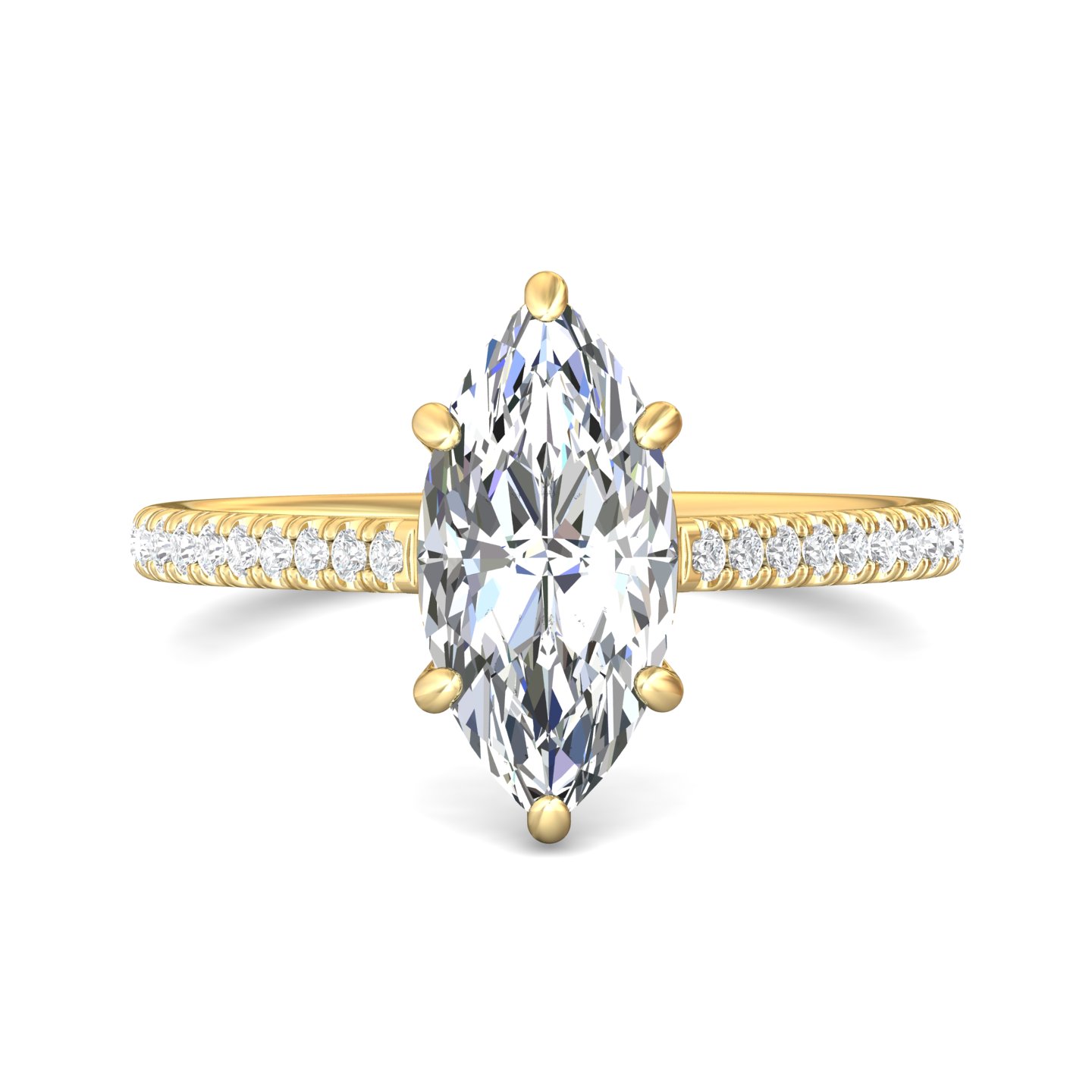 14k rose gold marquise diamond engagement ring
