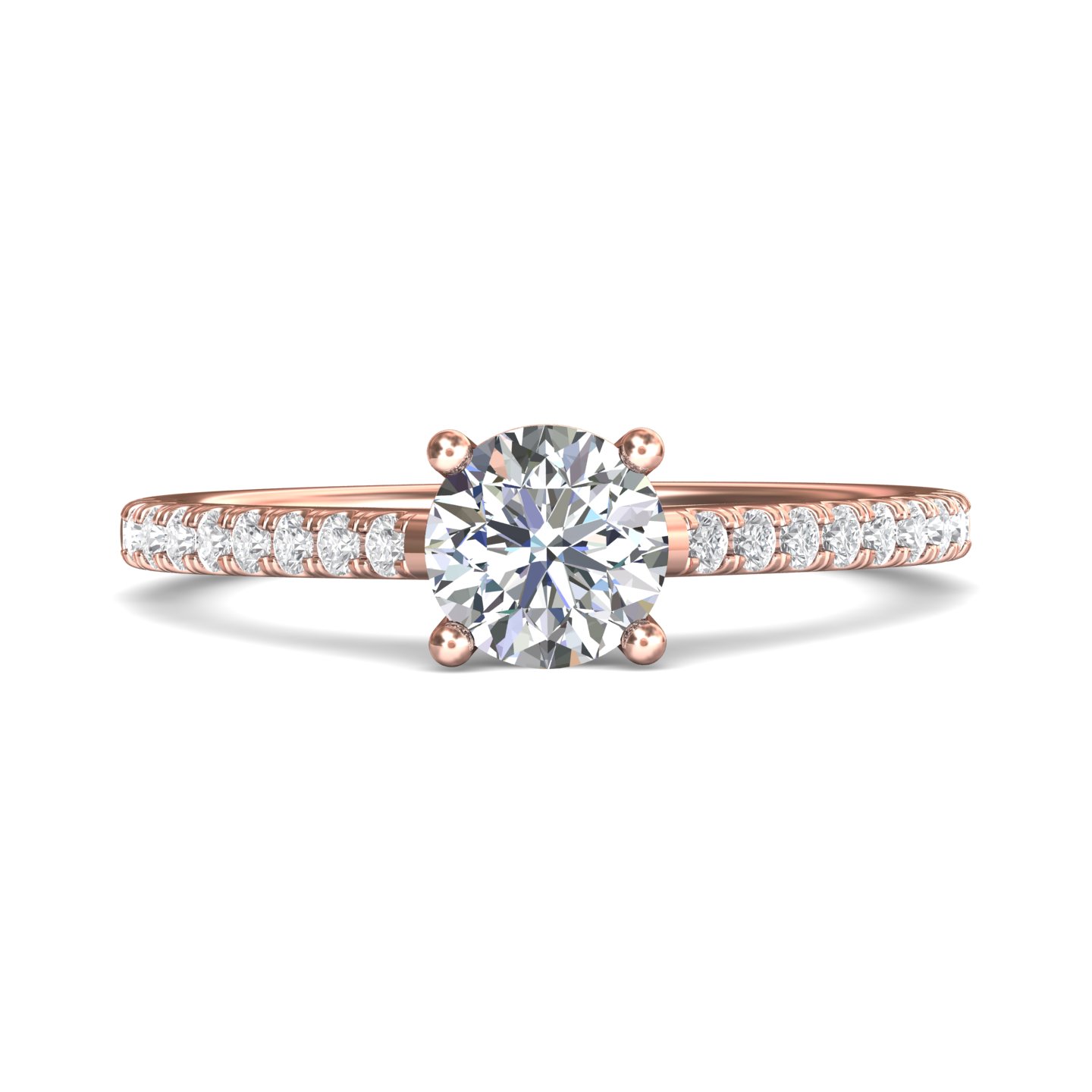 14k white gold cushion diamond engagement ring