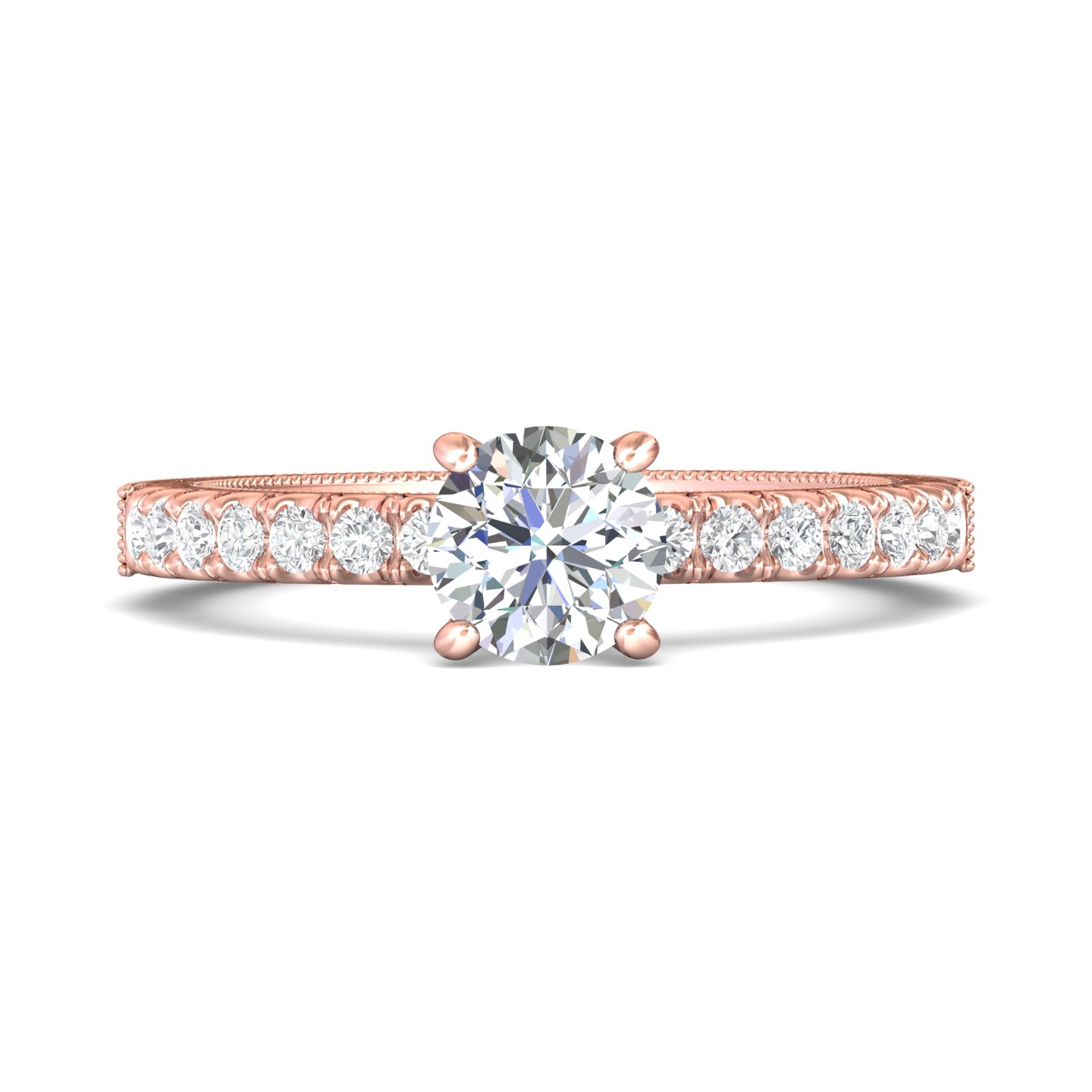  platinum round diamond engagement ring