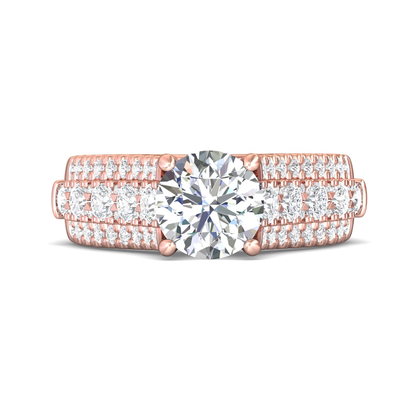 18K Rose Gold Engagement Ring