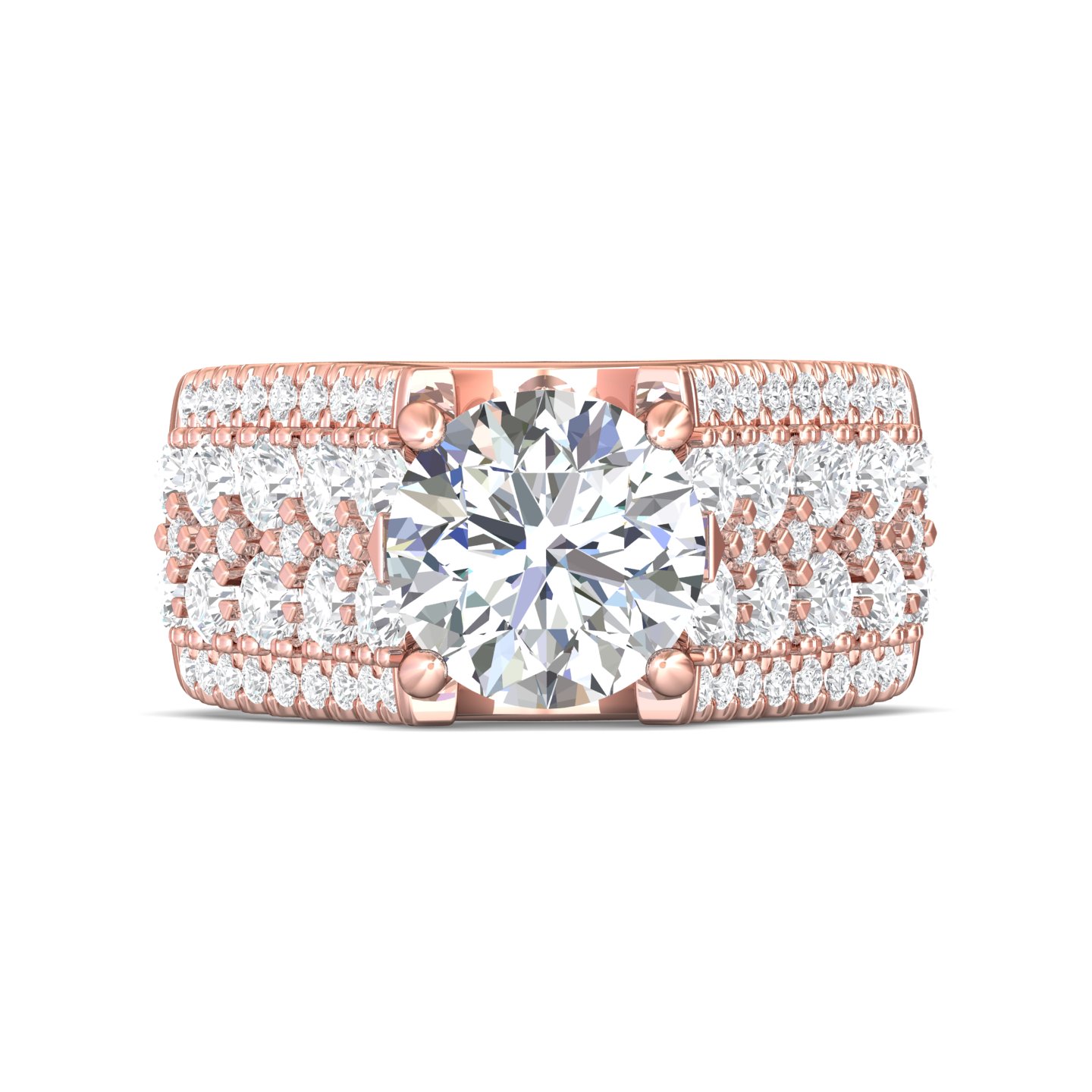 18K Rose Gold Engagement Ring