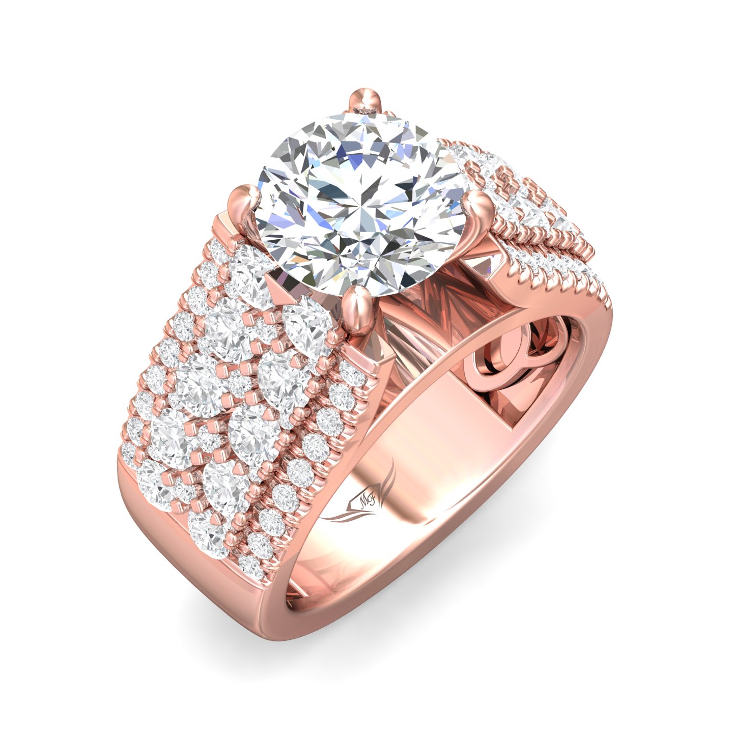 18K Rose Gold Engagement Ring