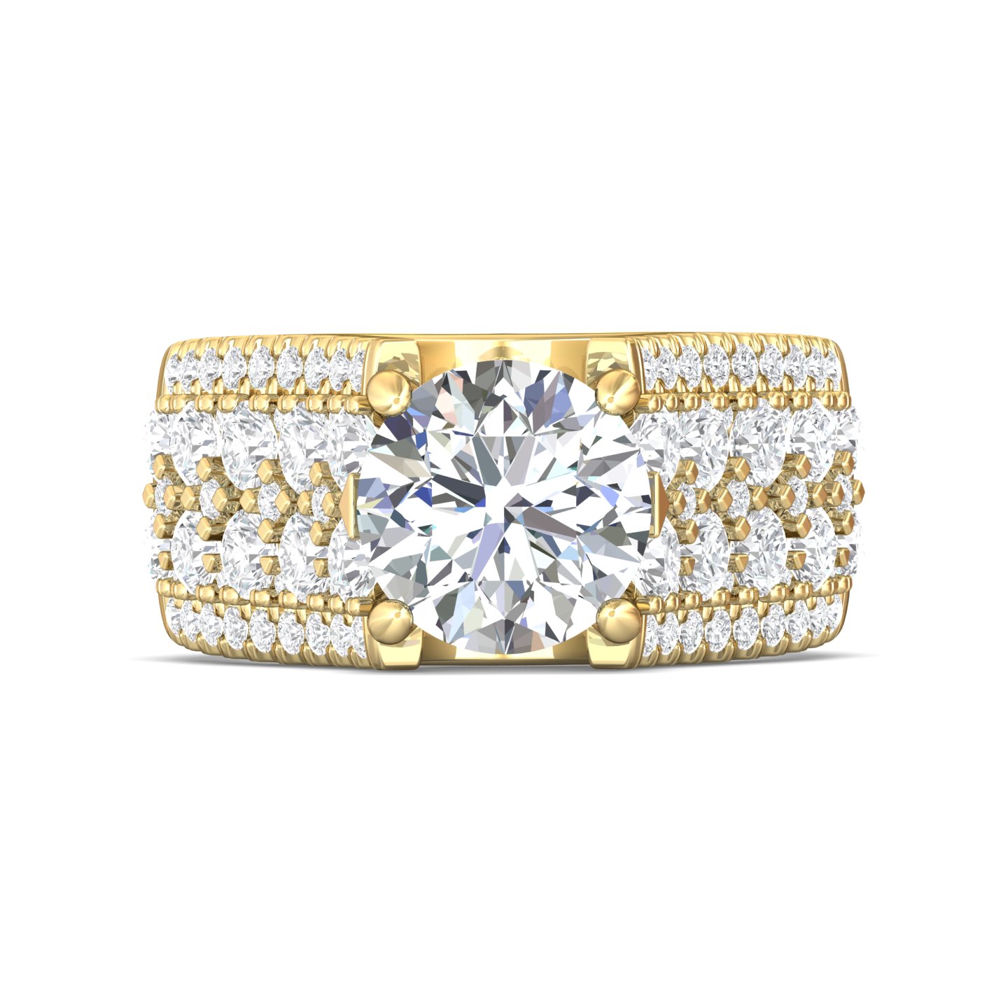 18K Yellow Gold Engagement Ring