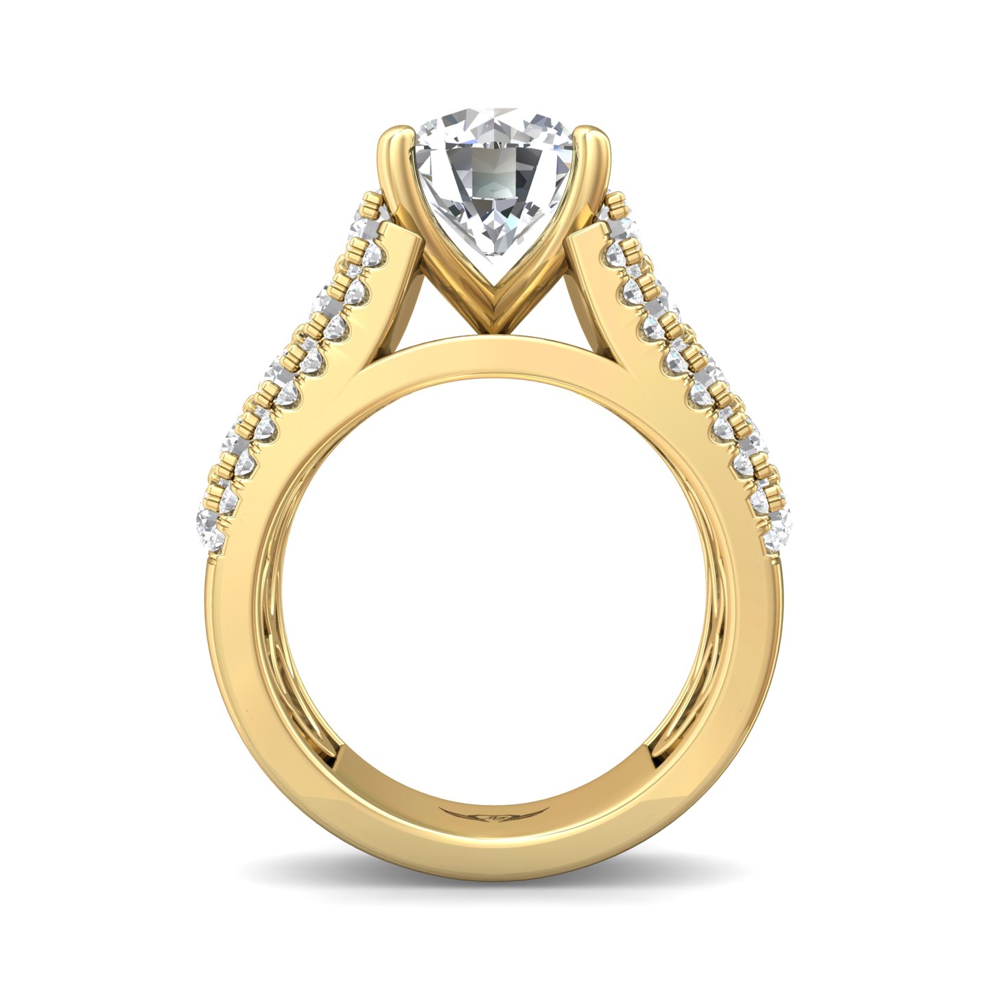 18K Yellow Gold Engagement Ring