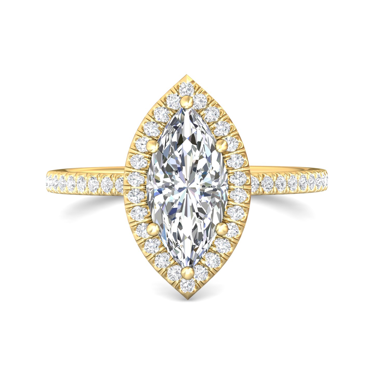 14k yellow and white gold emerald cut diamond engagement ring