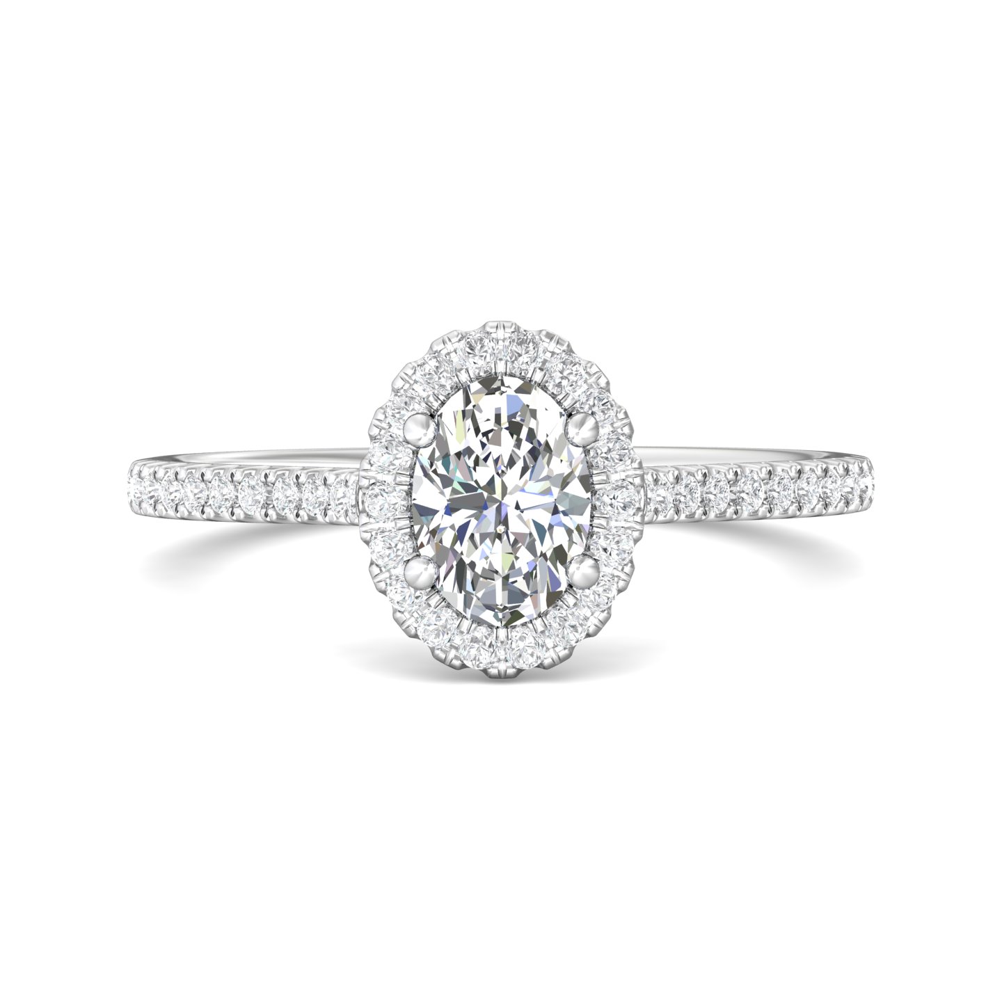 14k yellow and white gold oval diamond engagement ring