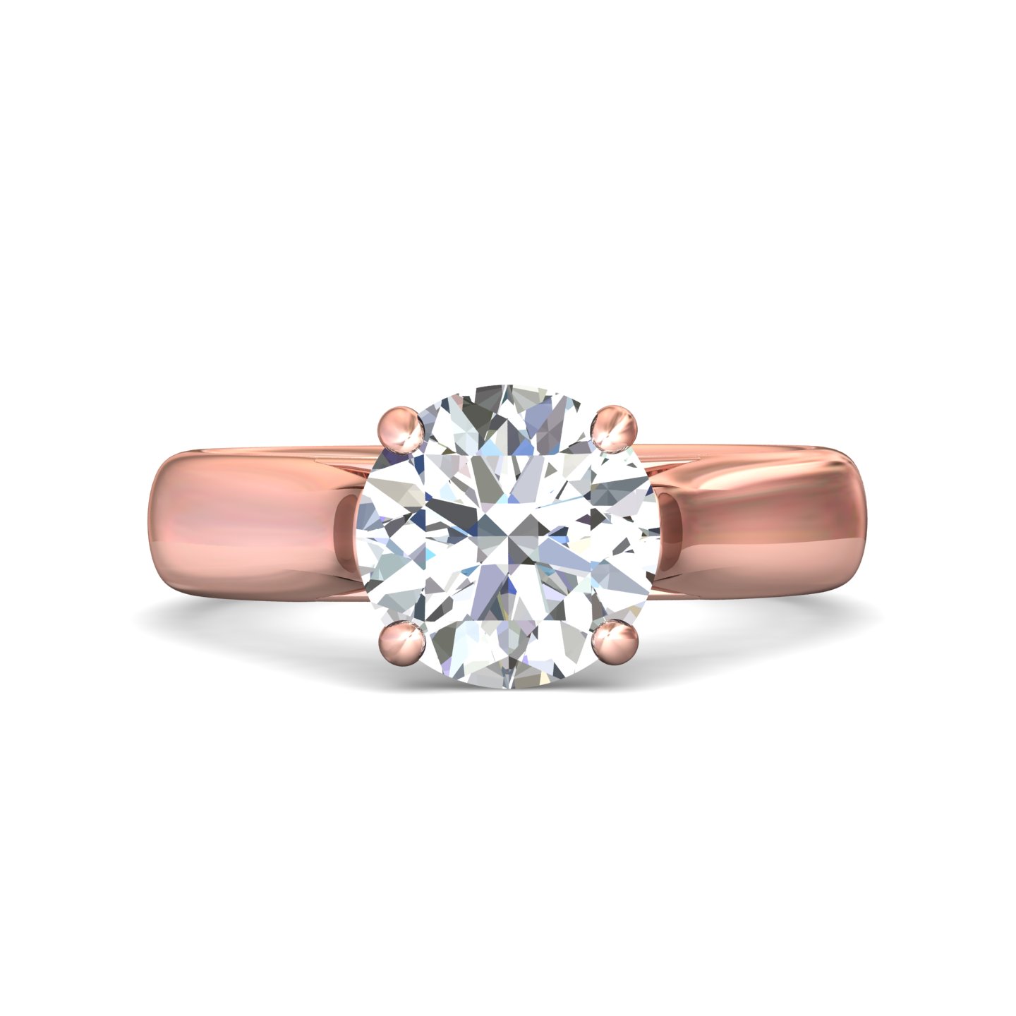 14k white gold cushion diamond engagement ring