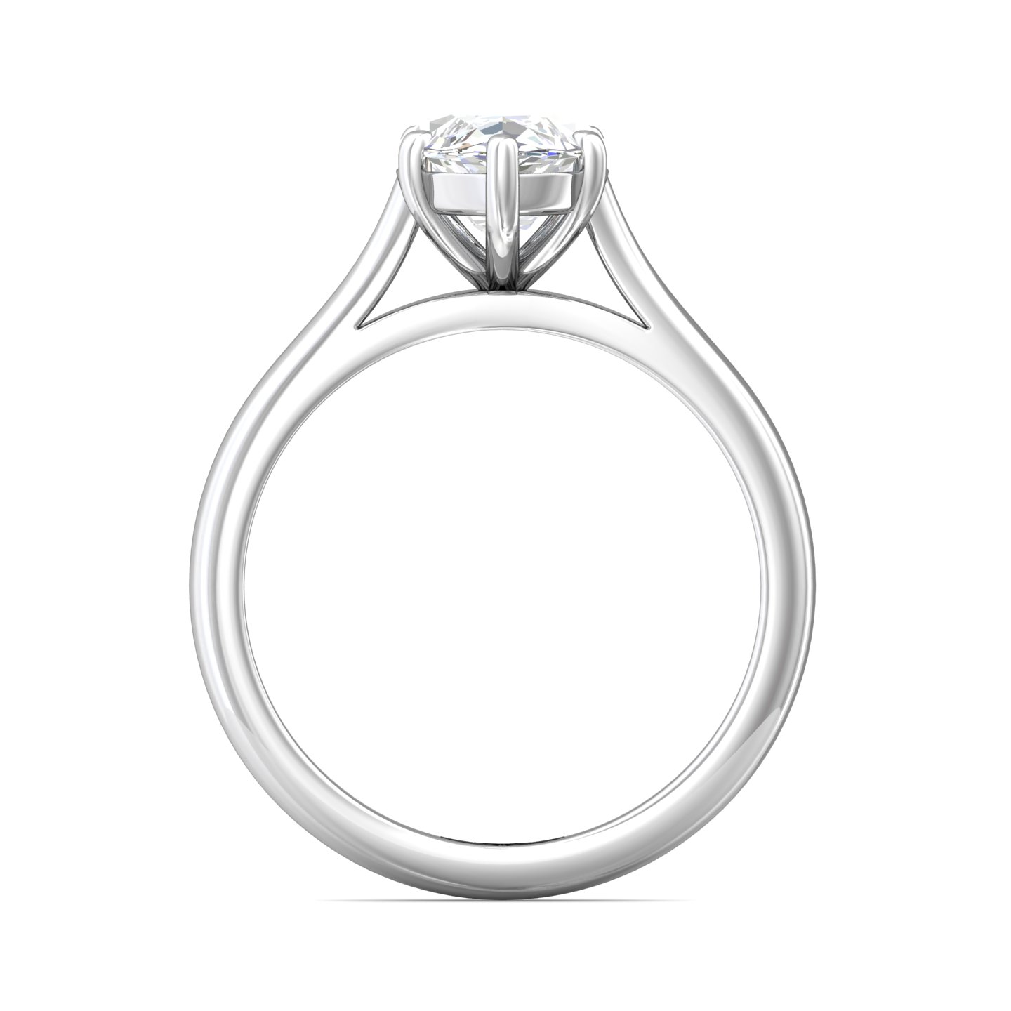 14K White Gold Marquise Diamond Engagement Ring