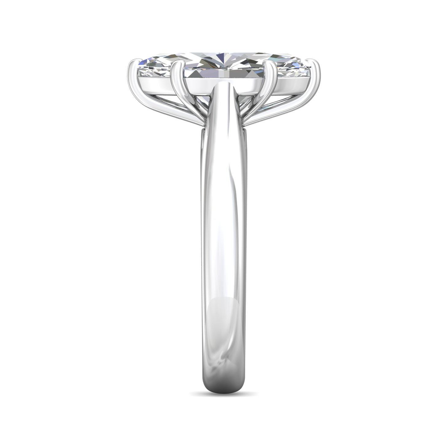 14K White Gold Marquise Diamond Engagement Ring