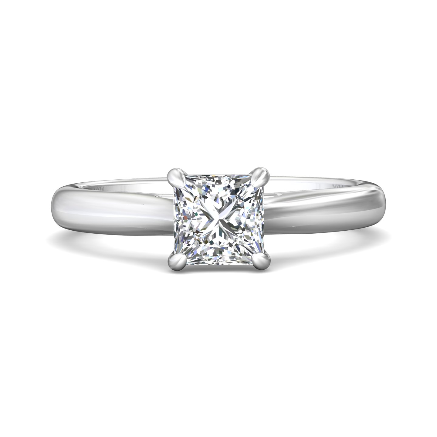 14K White Gold Princess Diamond Engagement Ring