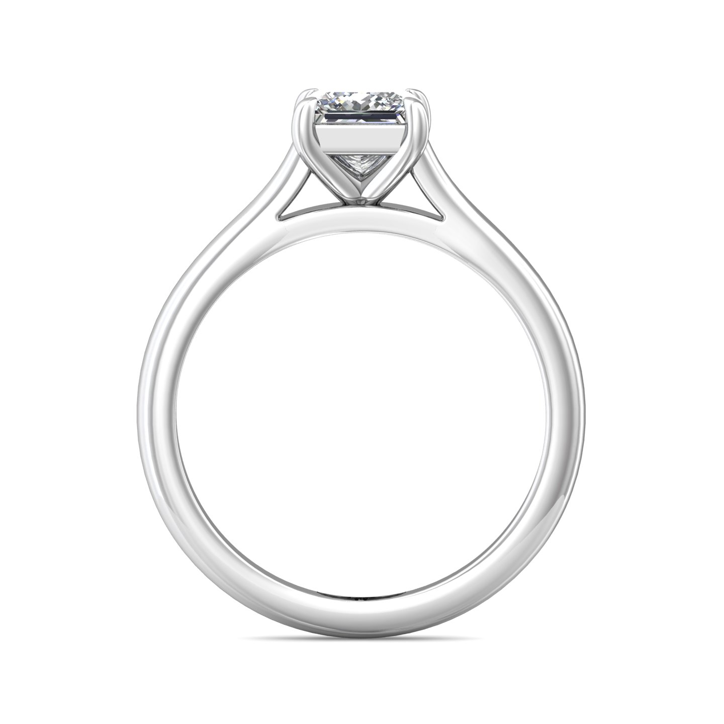 14K White Gold Princess Diamond Engagement Ring