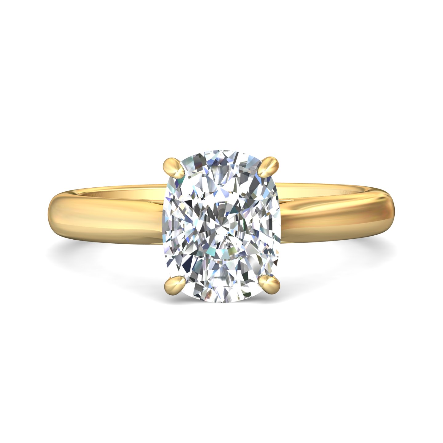 14k white gold princess diamond engagement ring