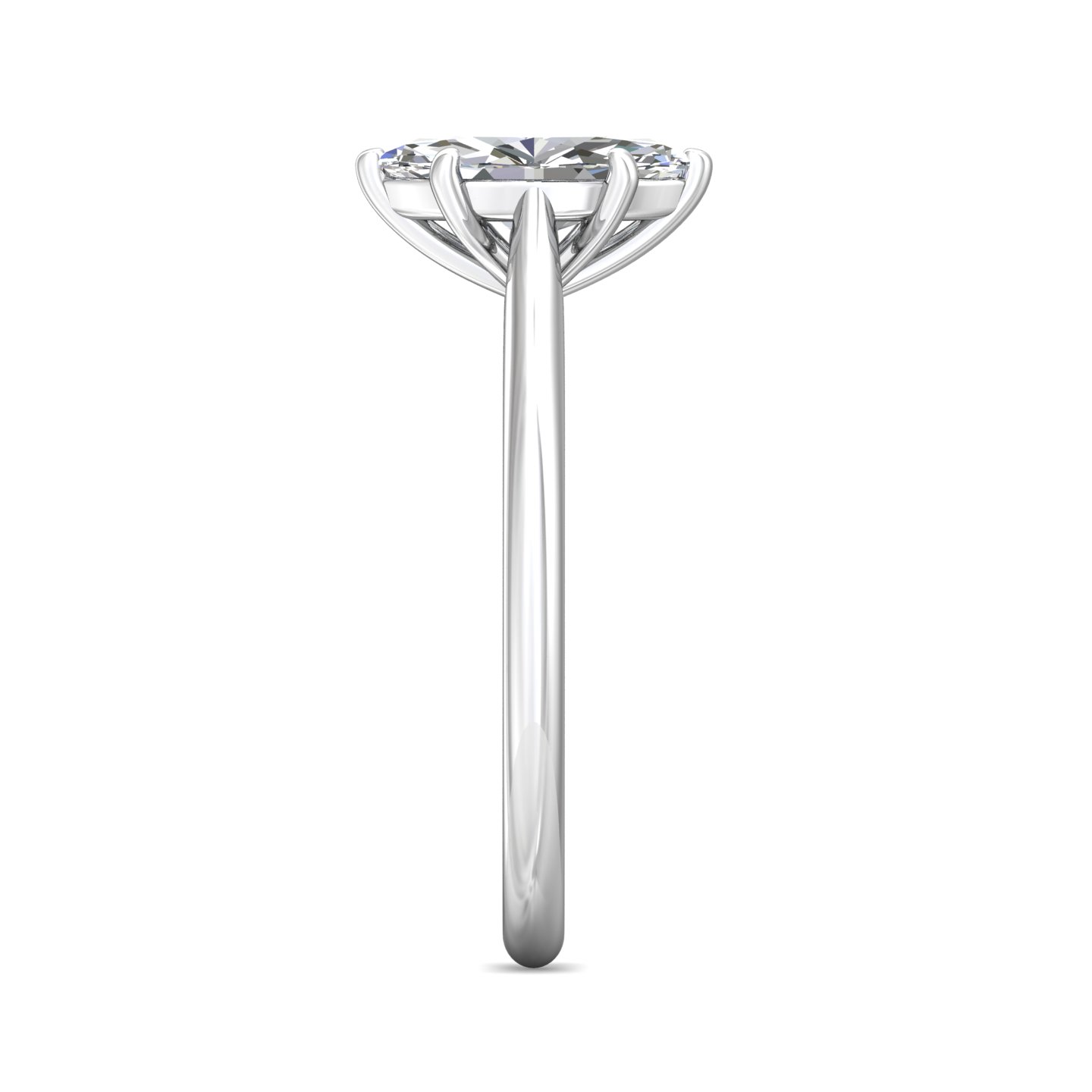 14K White Gold Marquise Diamond Engagement Ring
