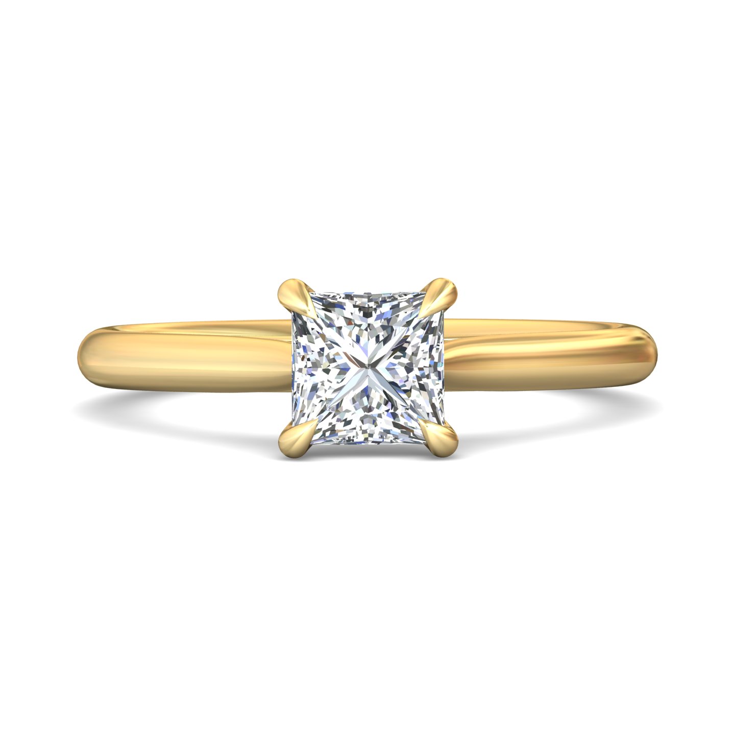 14k rose gold round diamond engagement ring