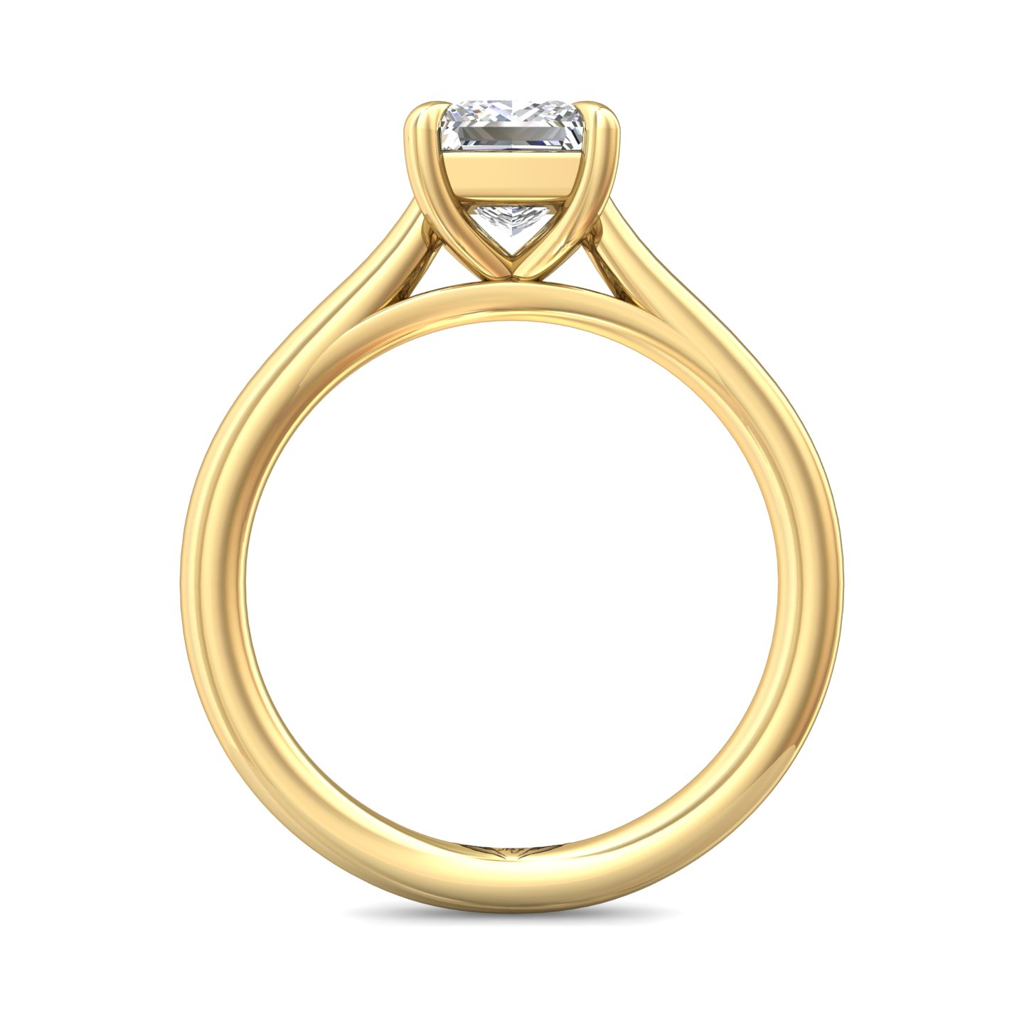 14K Yellow Gold Princess Diamond Engagement Ring