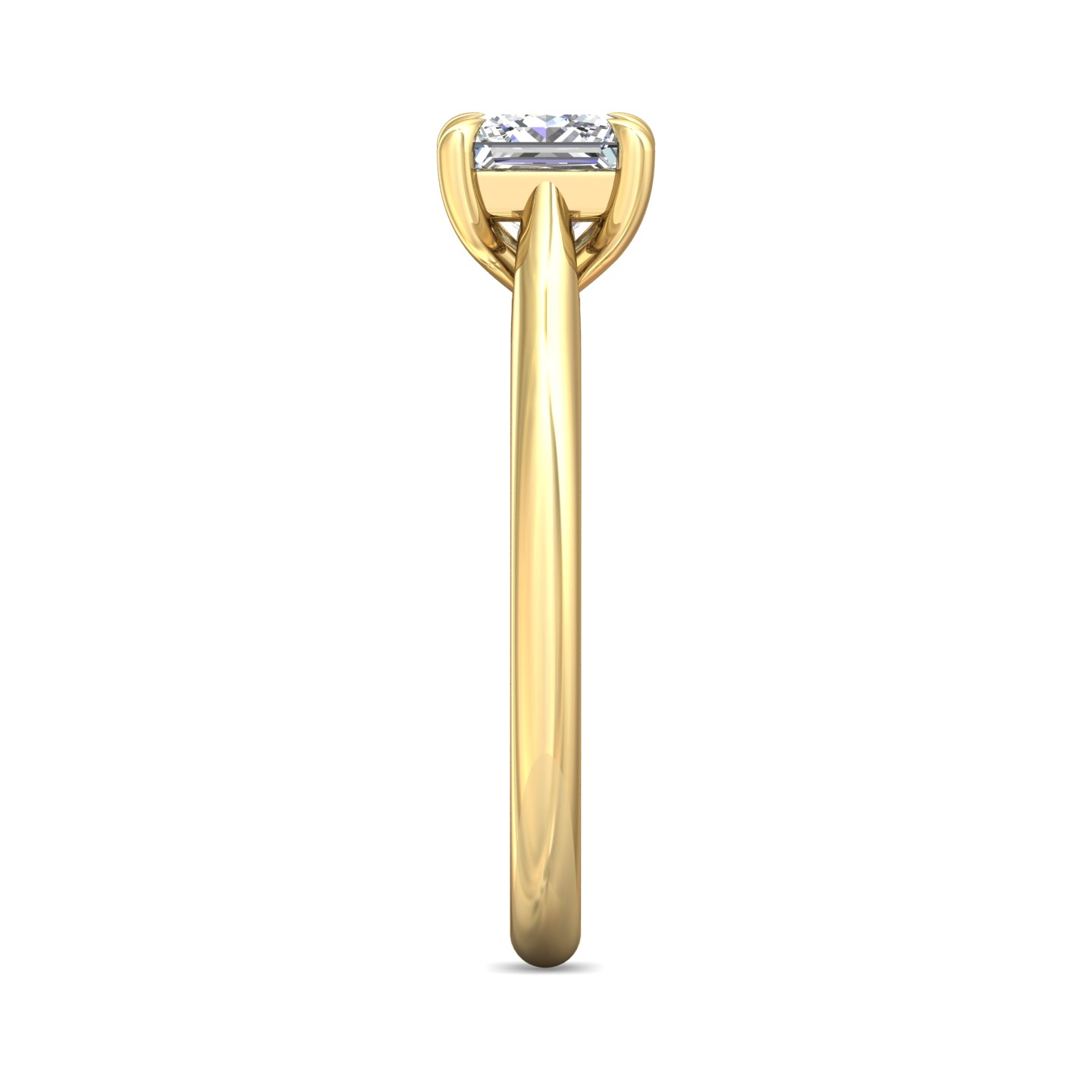 14K Yellow Gold Princess Diamond Engagement Ring