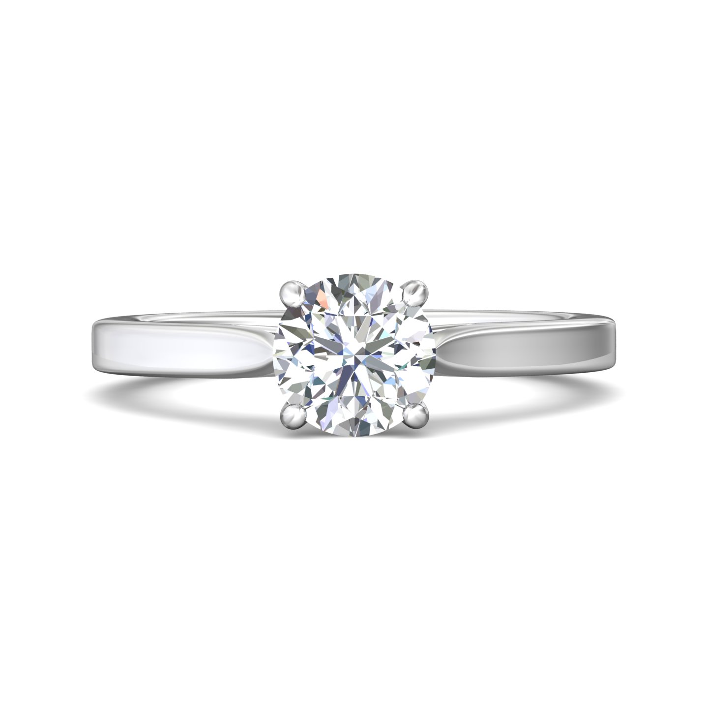 14k rose gold round diamond engagement ring