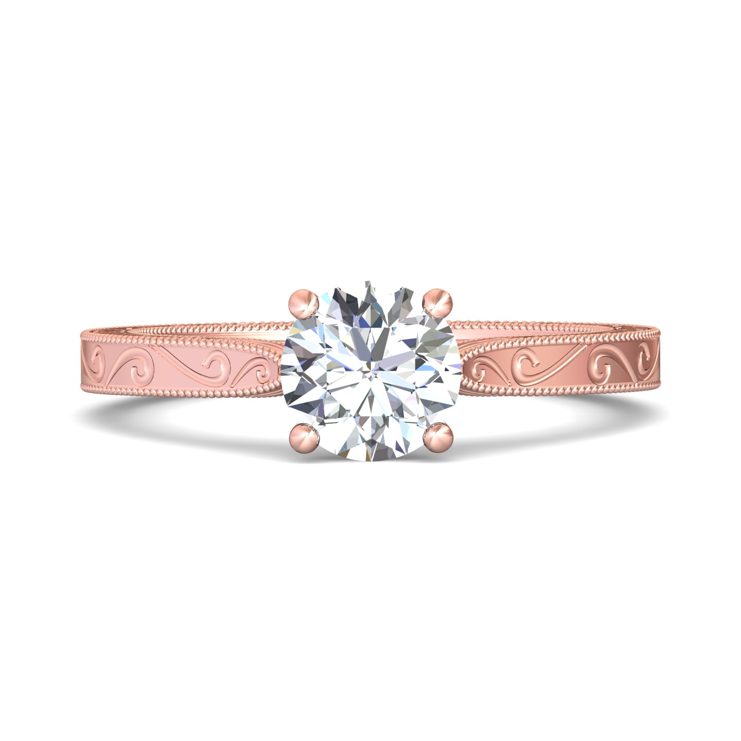 14k white gold oval diamond engagement ring