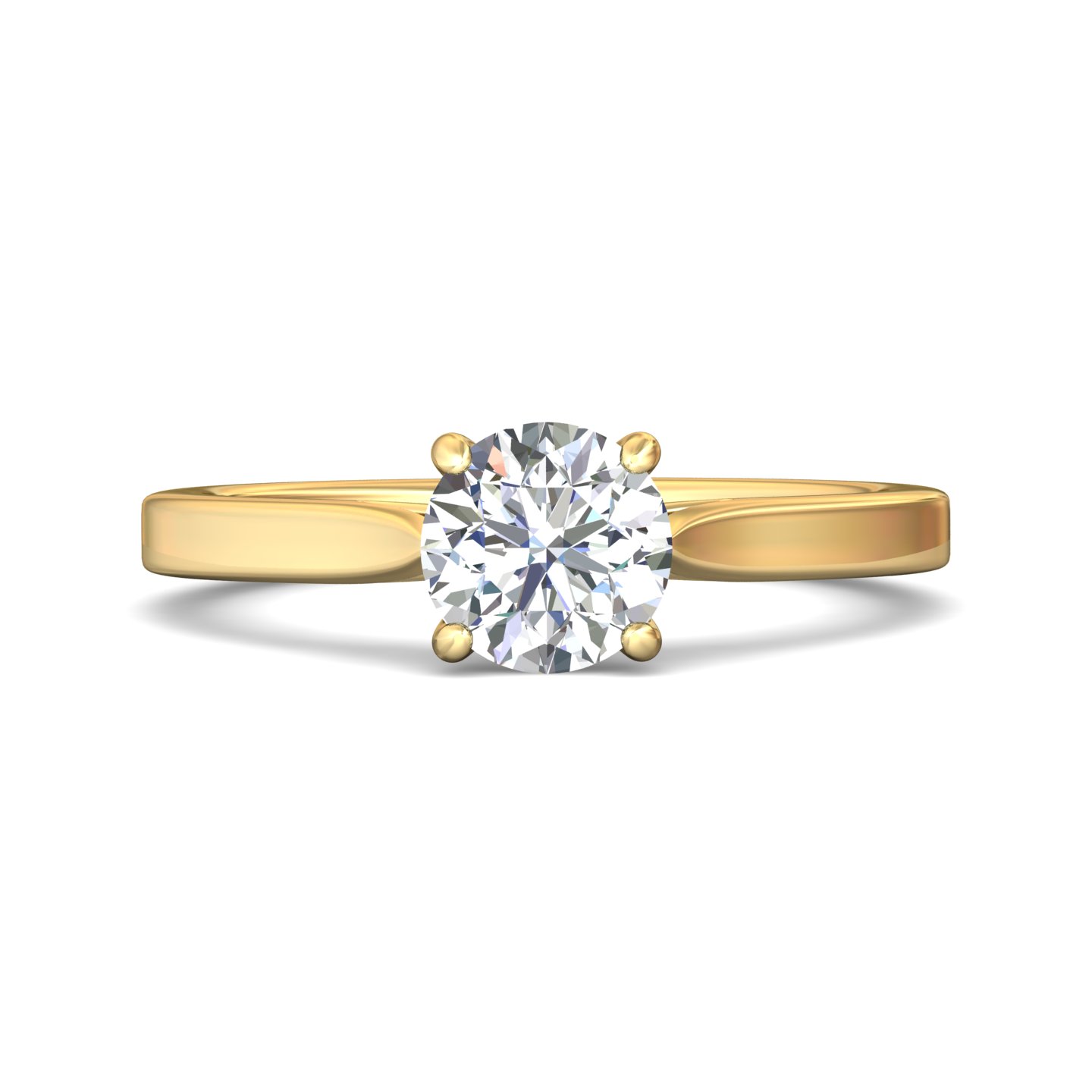 14k rose gold round diamond engagement ring