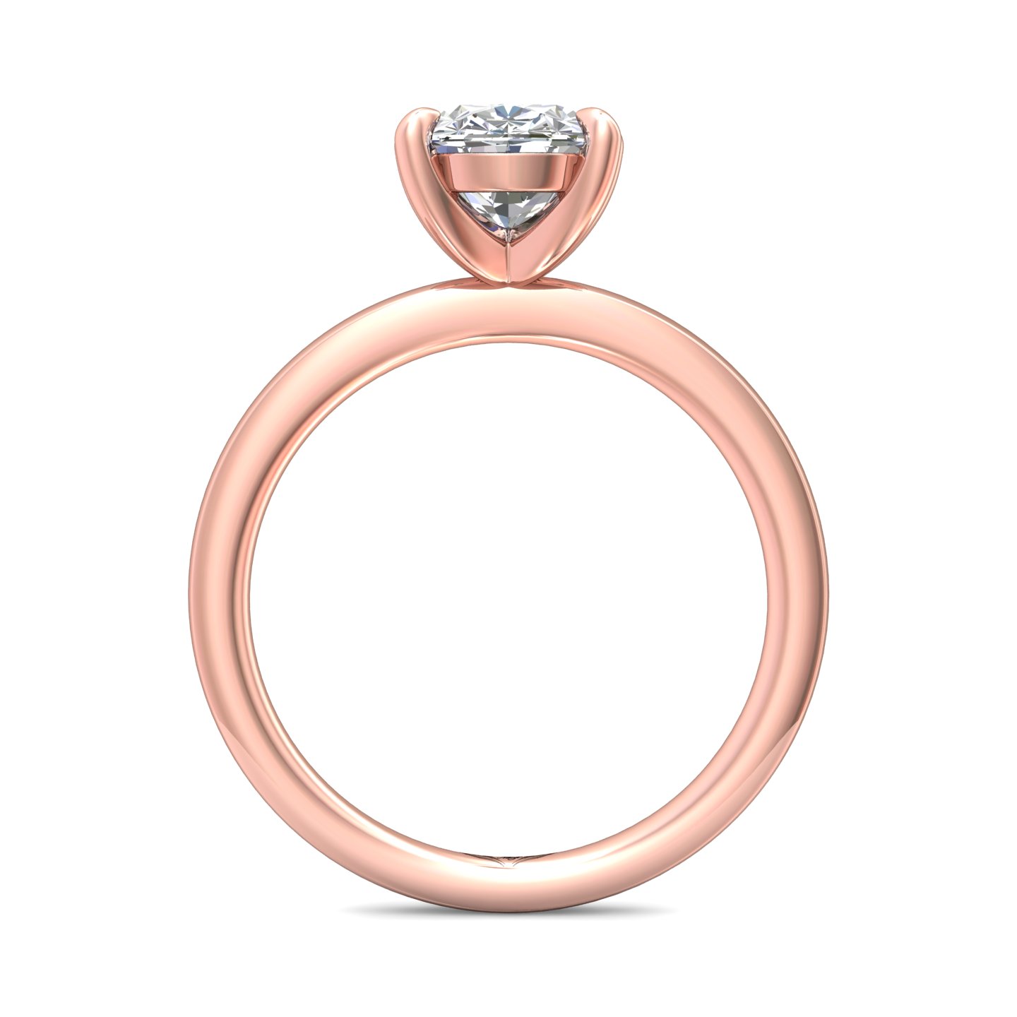 14K Rose Gold Pear Shape Diamond Engagement Ring
