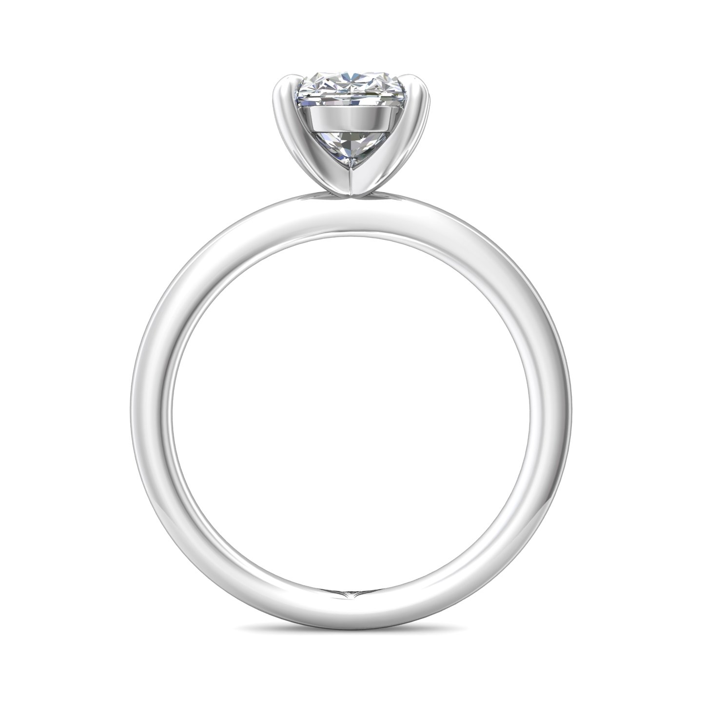 14K White Gold Pear Shape Diamond Engagement Ring
