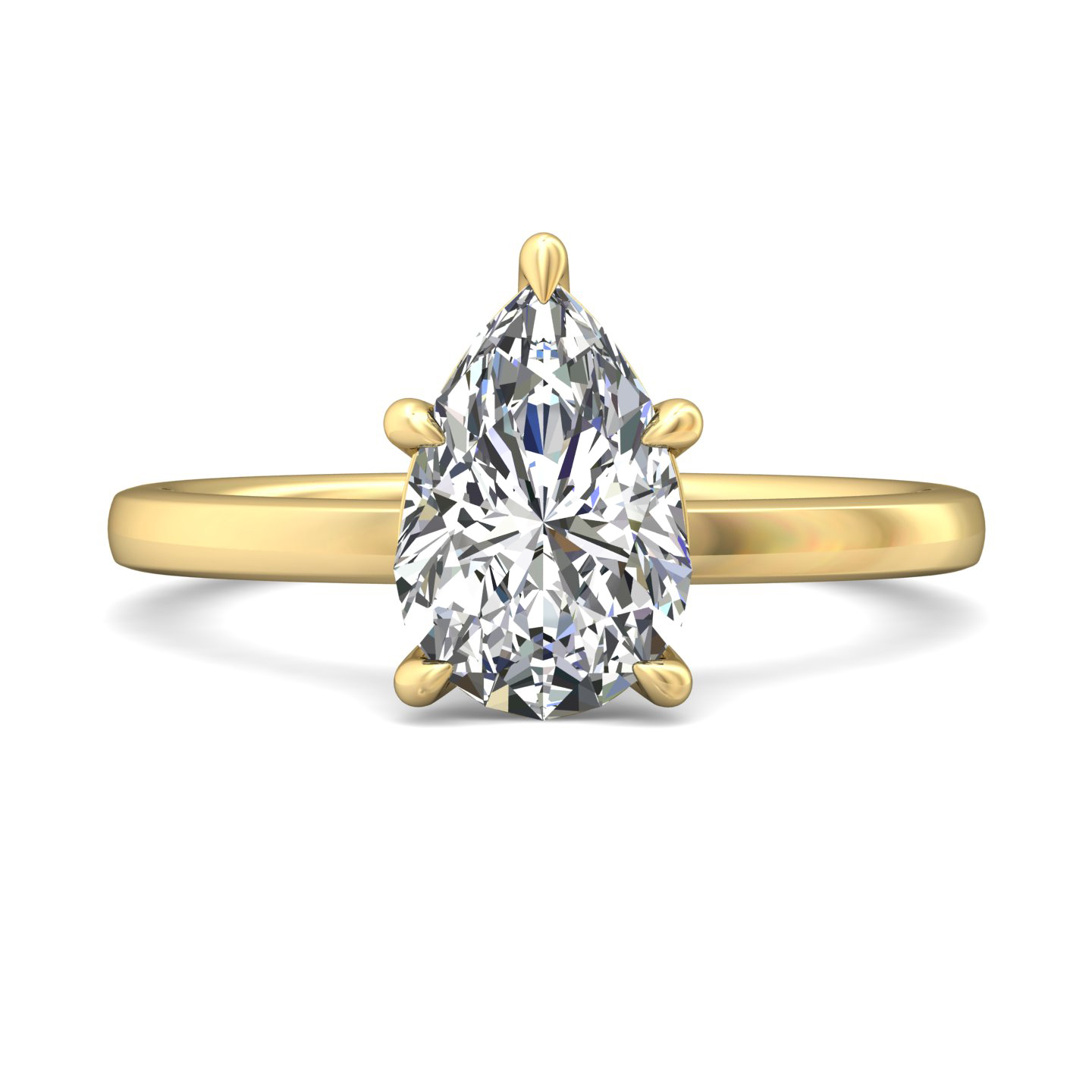 14k rose gold emerald cut diamond engagement ring