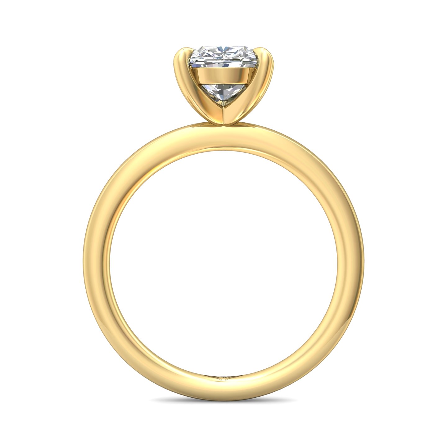 14K Yellow Gold Pear Shape Diamond Engagement Ring