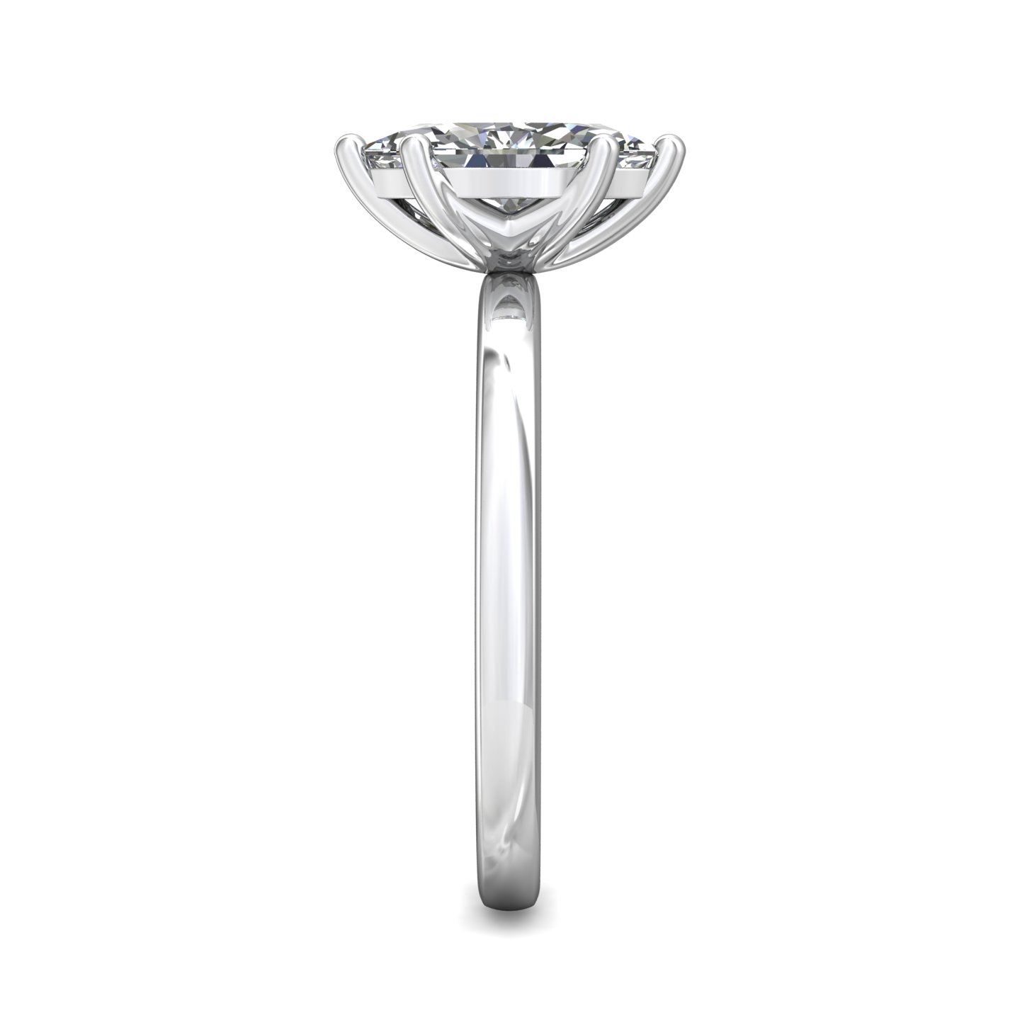 14K White Gold Marquise Diamond Engagement Ring
