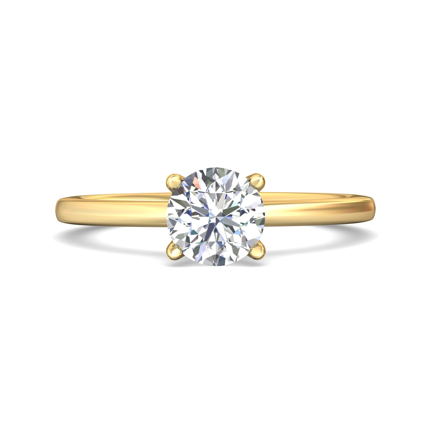 14k rose gold round diamond engagement ring
