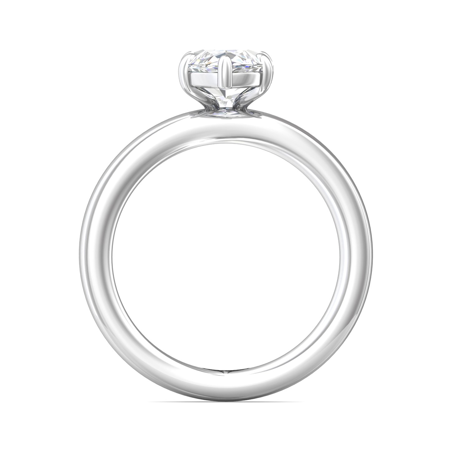 14K White Gold Marquise Diamond Engagement Ring