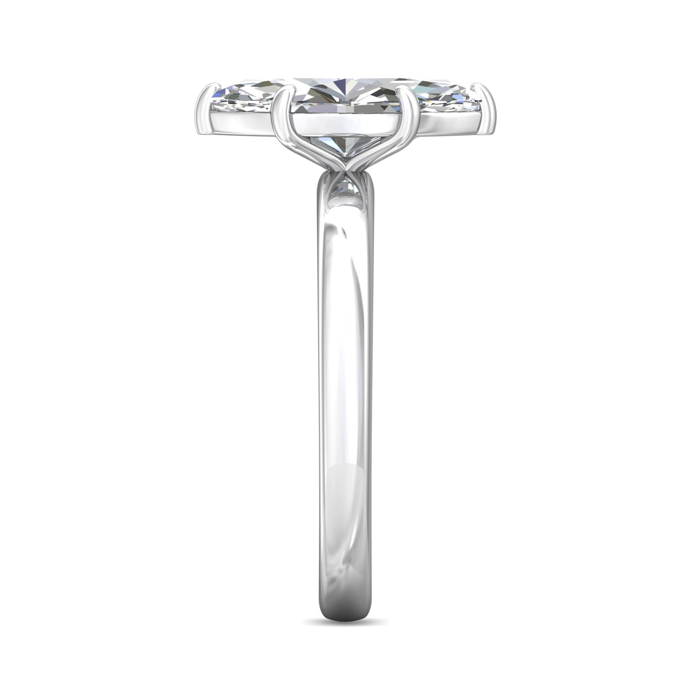 14K White Gold Marquise Diamond Engagement Ring