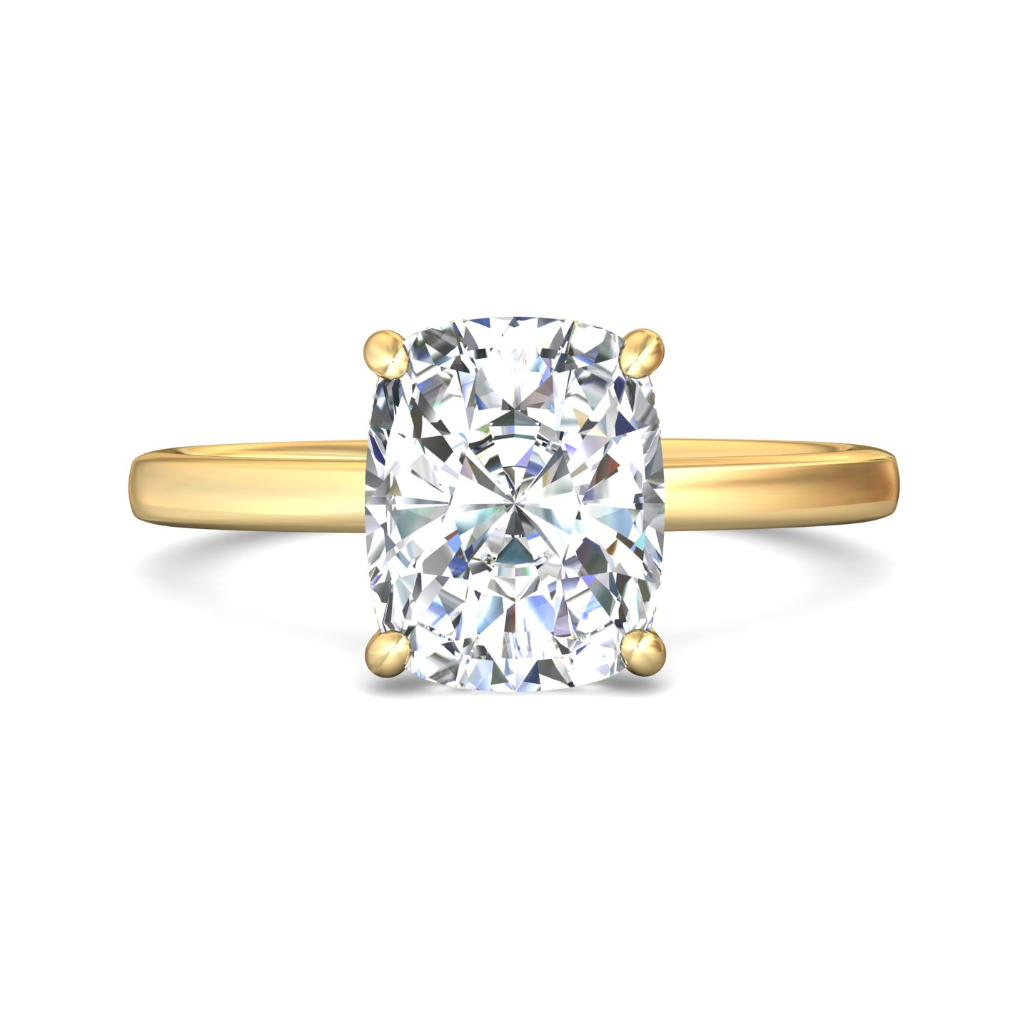 14k white gold emerald cut diamond engagement ring