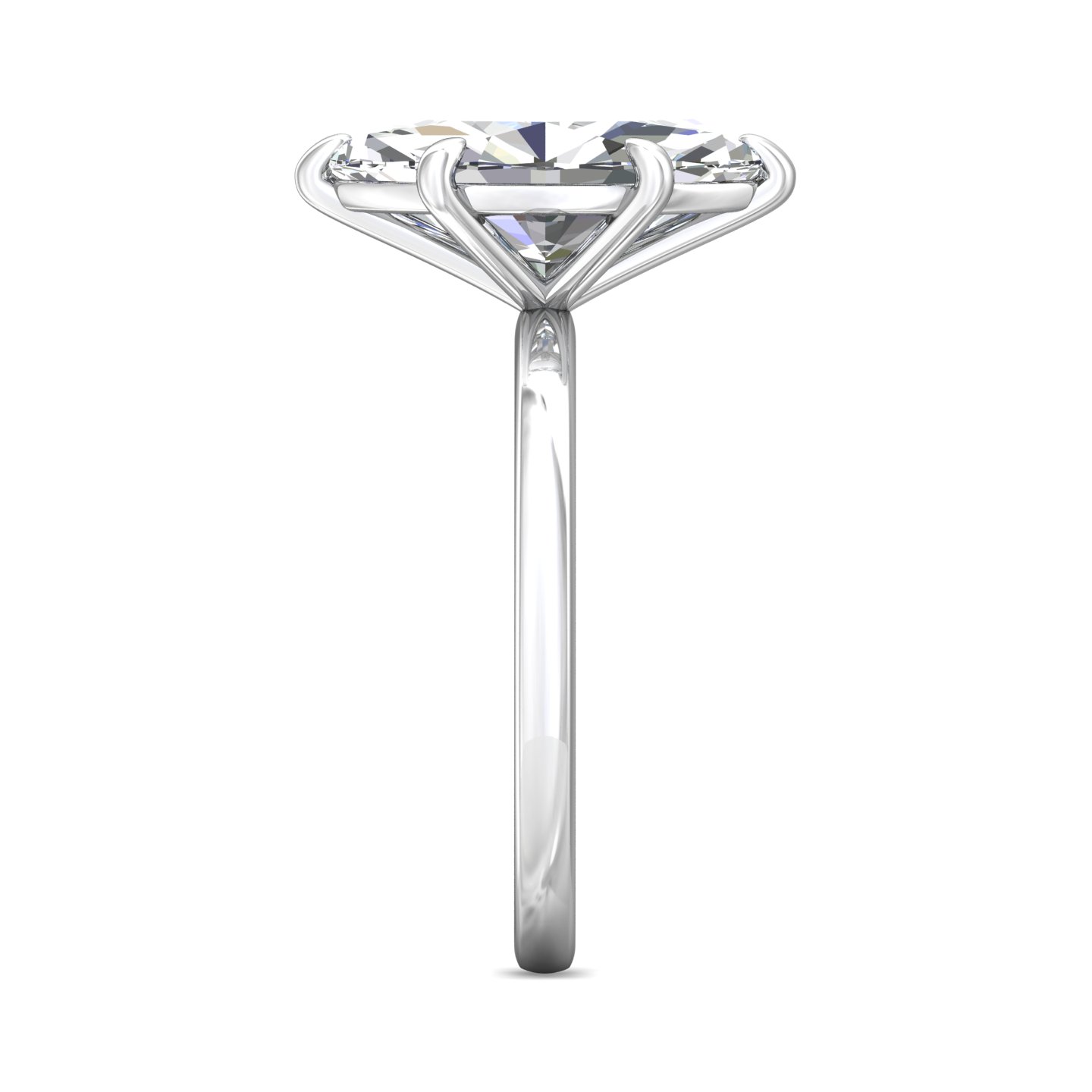 14K White Gold Marquise Diamond Engagement Ring