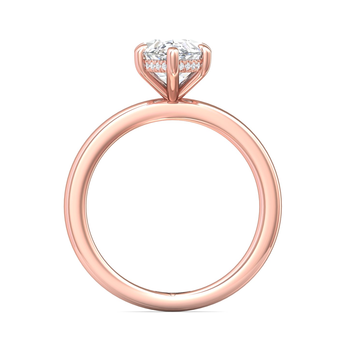 14K Rose Gold Marquise Diamond Engagement Ring
