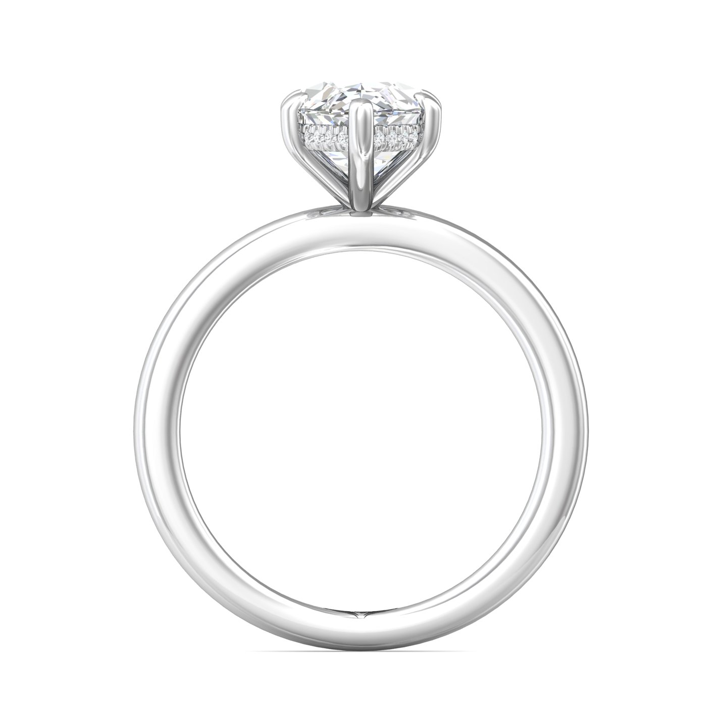 14K White Gold Marquise Diamond Engagement Ring