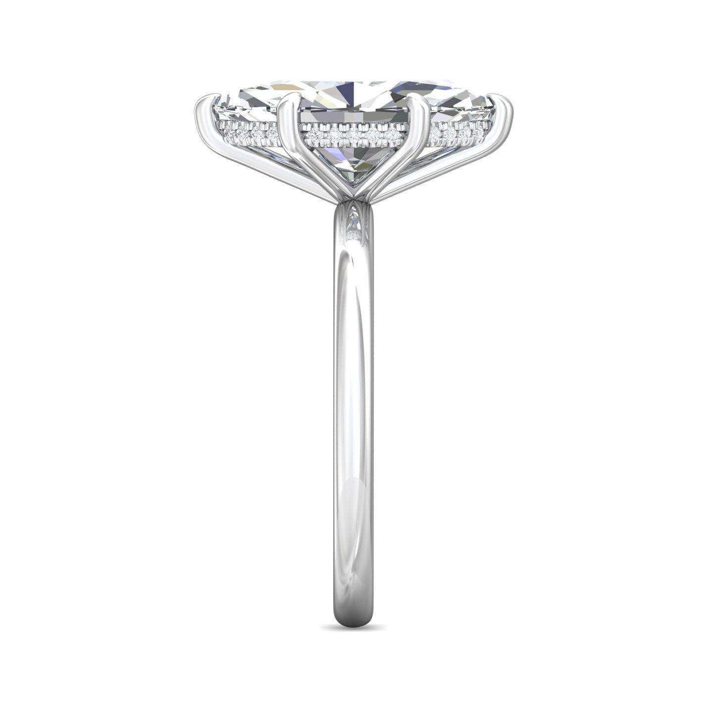 14K White Gold Marquise Diamond Engagement Ring