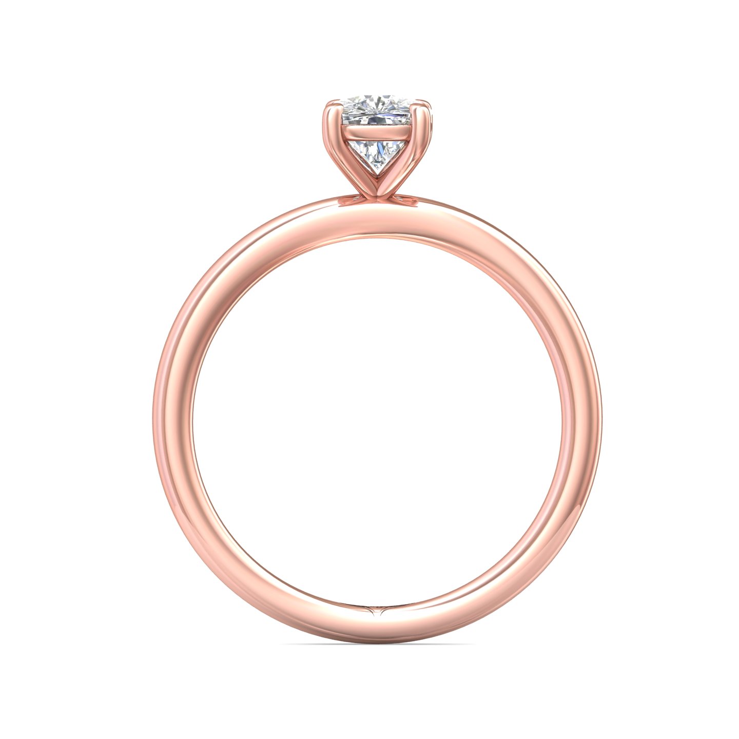 14K Rose Gold Cushion Diamond Engagement Ring