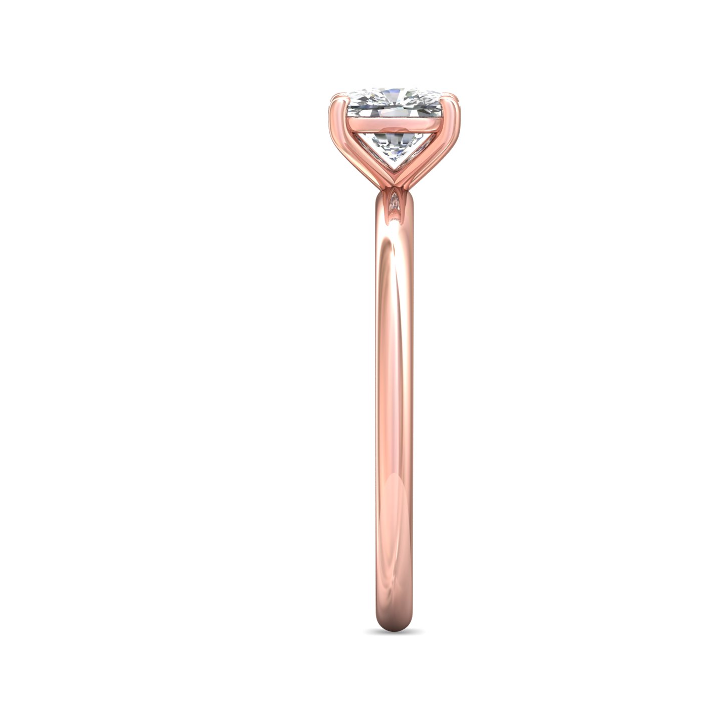14K Rose Gold Cushion Diamond Engagement Ring
