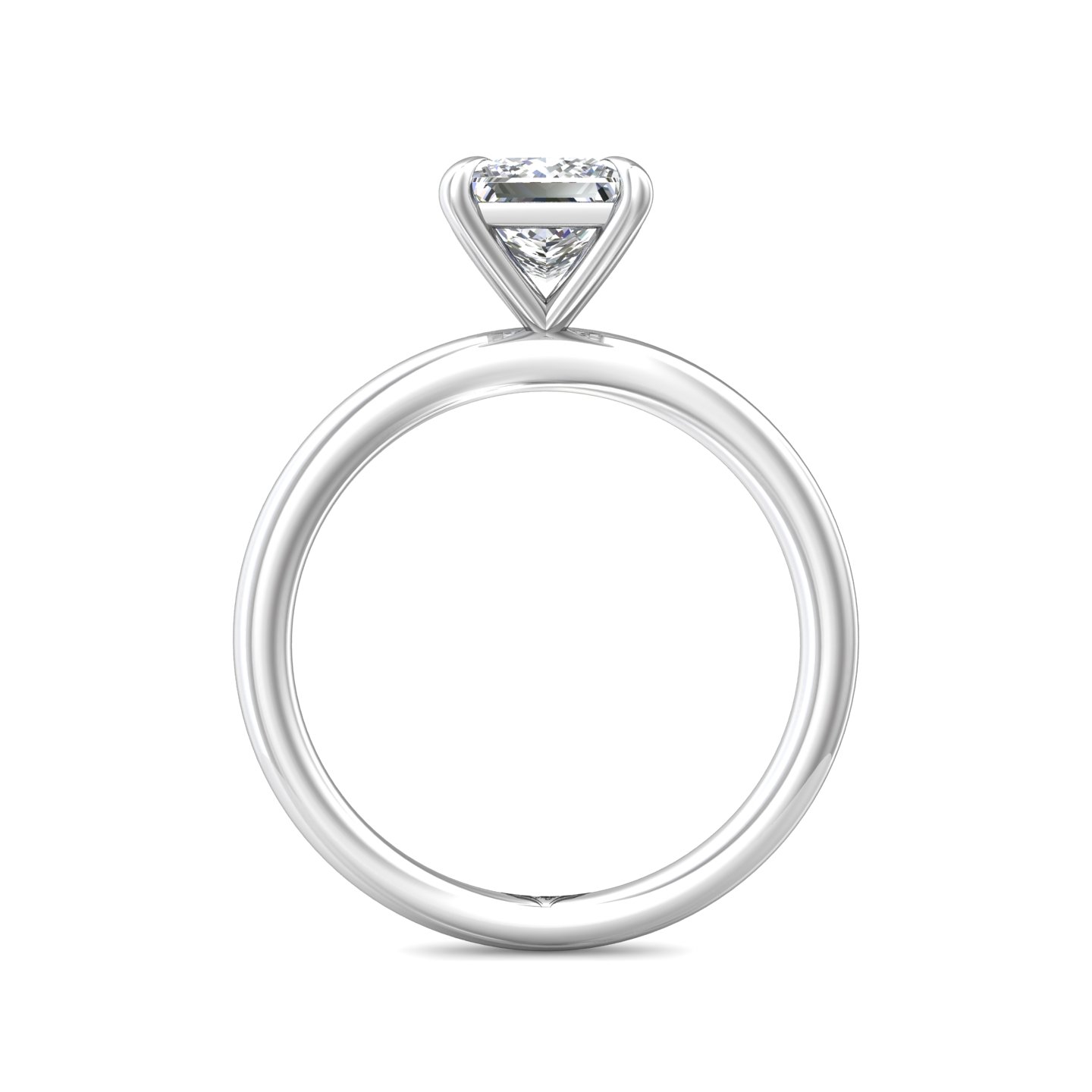 18K White Gold Princess Diamond Engagement Ring