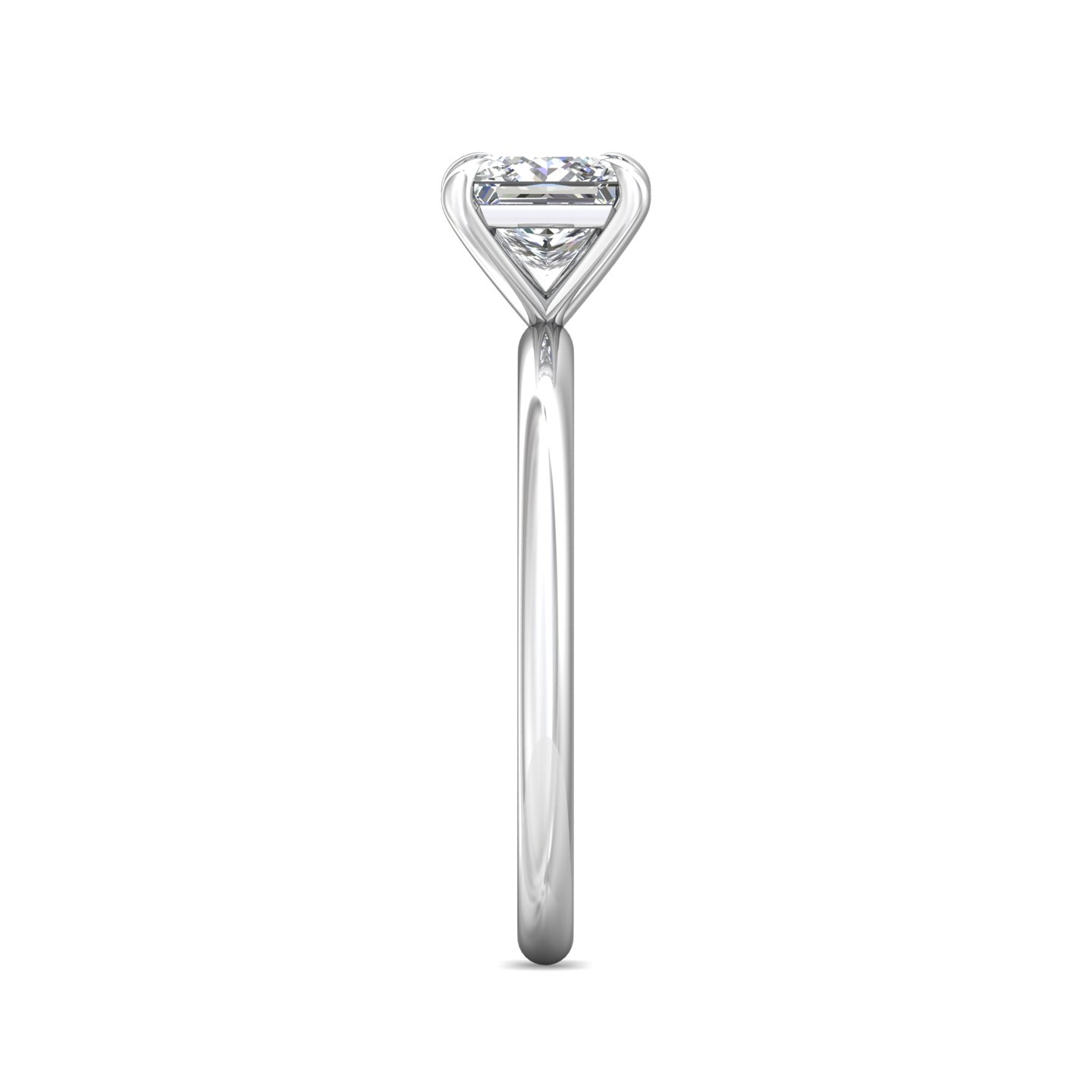18K White Gold Princess Diamond Engagement Ring