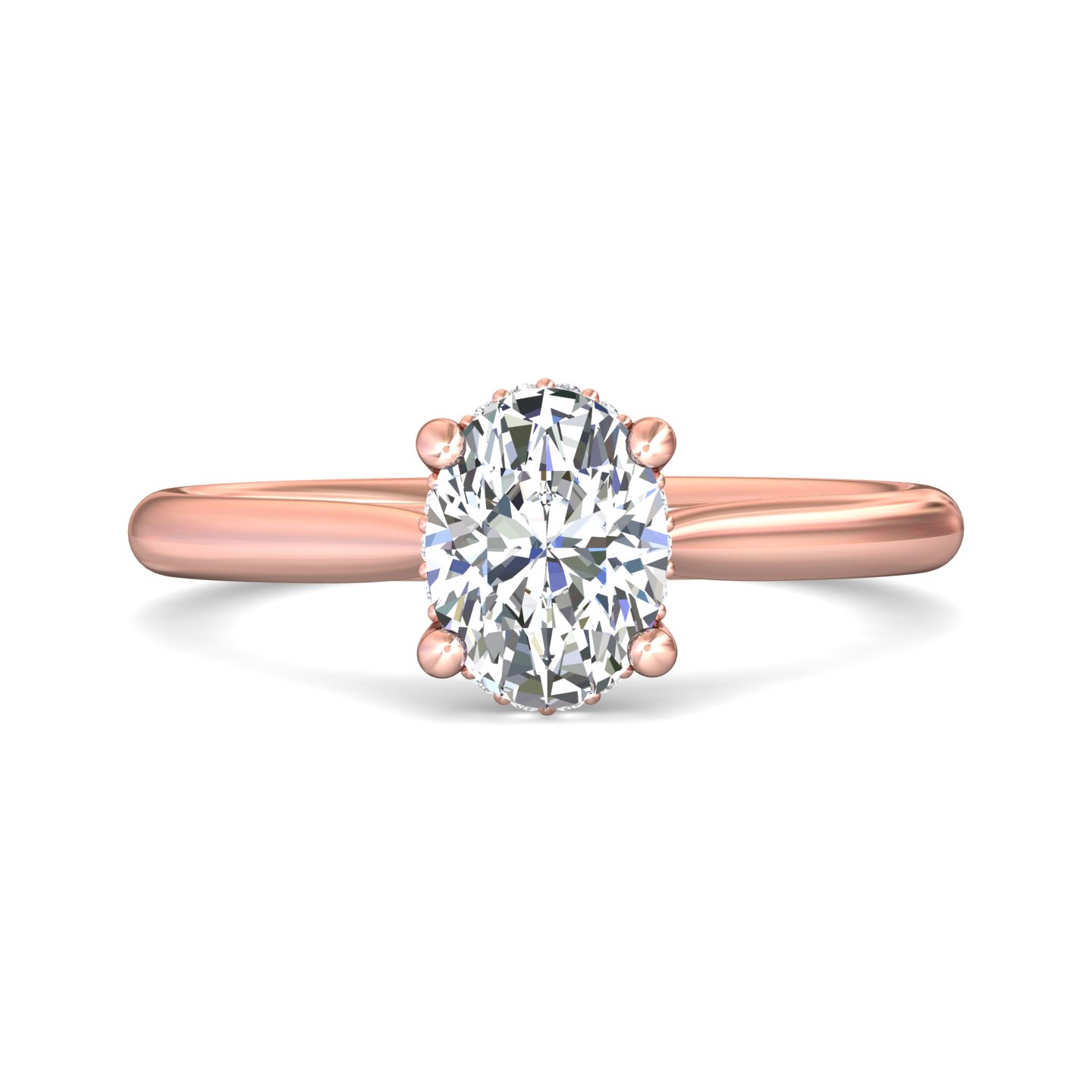 14k yellow and white gold cushion diamond engagement ring